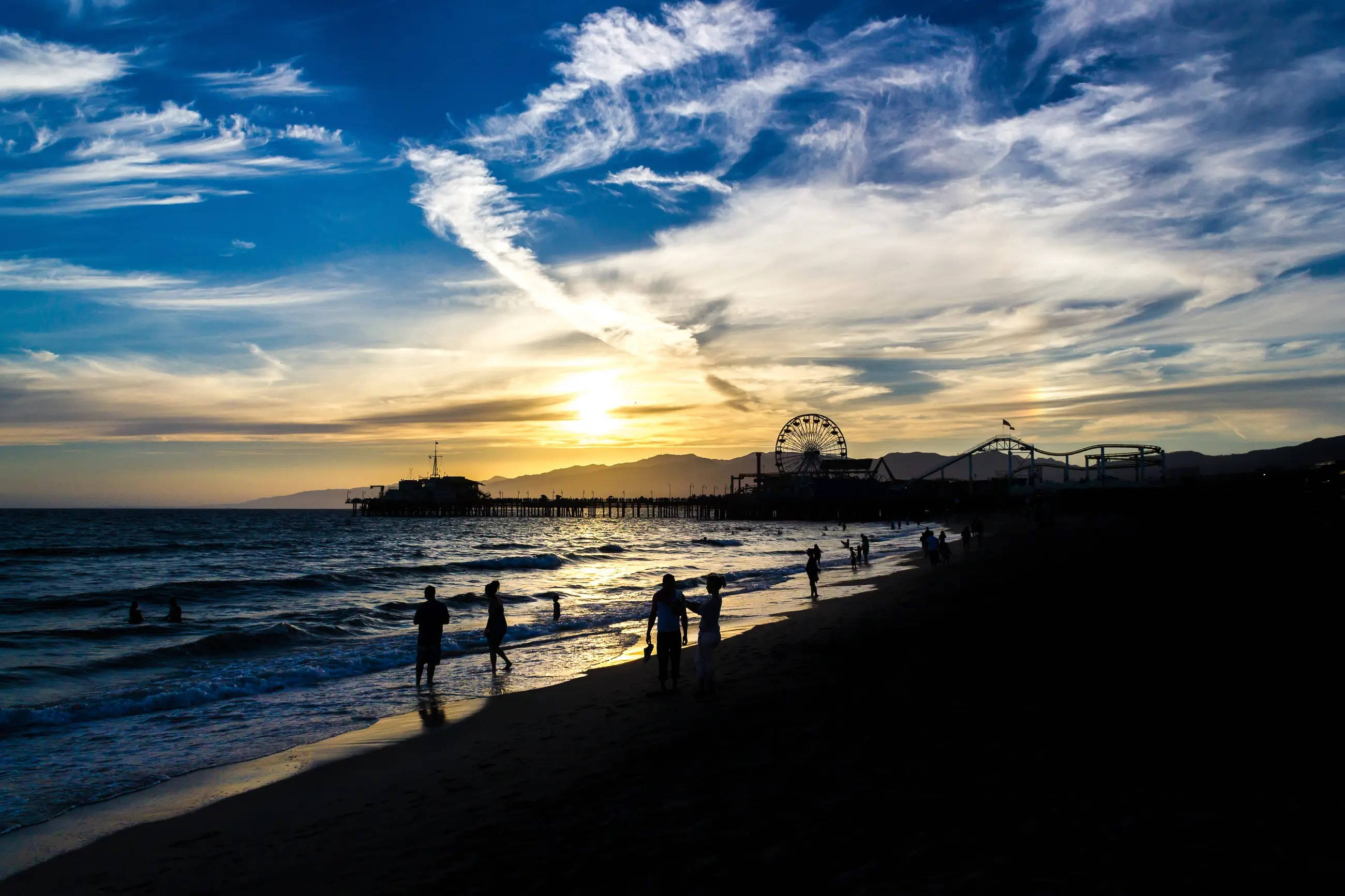 Machweo ya Sta. Monica Los Angeles Picha ya Ukuta
