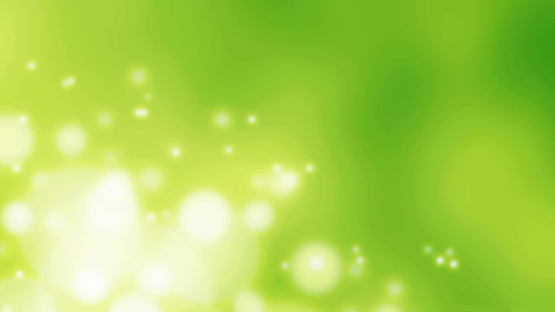 Madoido ya Bokeh kwenye Mandhari ya Kijani Kibichi yenye Gradient Picha ya Ukuta