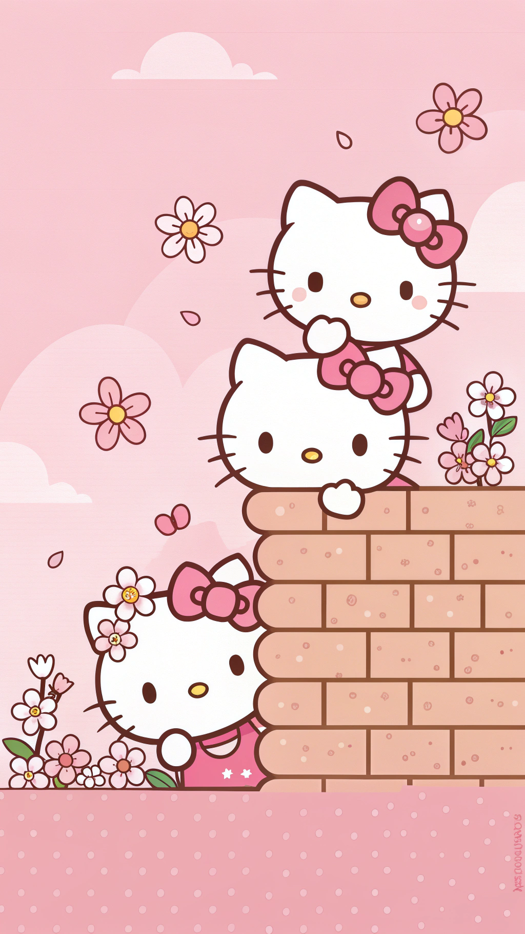 Maficho ya Ukuta wa Hello Kitties YAFUNULIWA Picha ya Ukuta