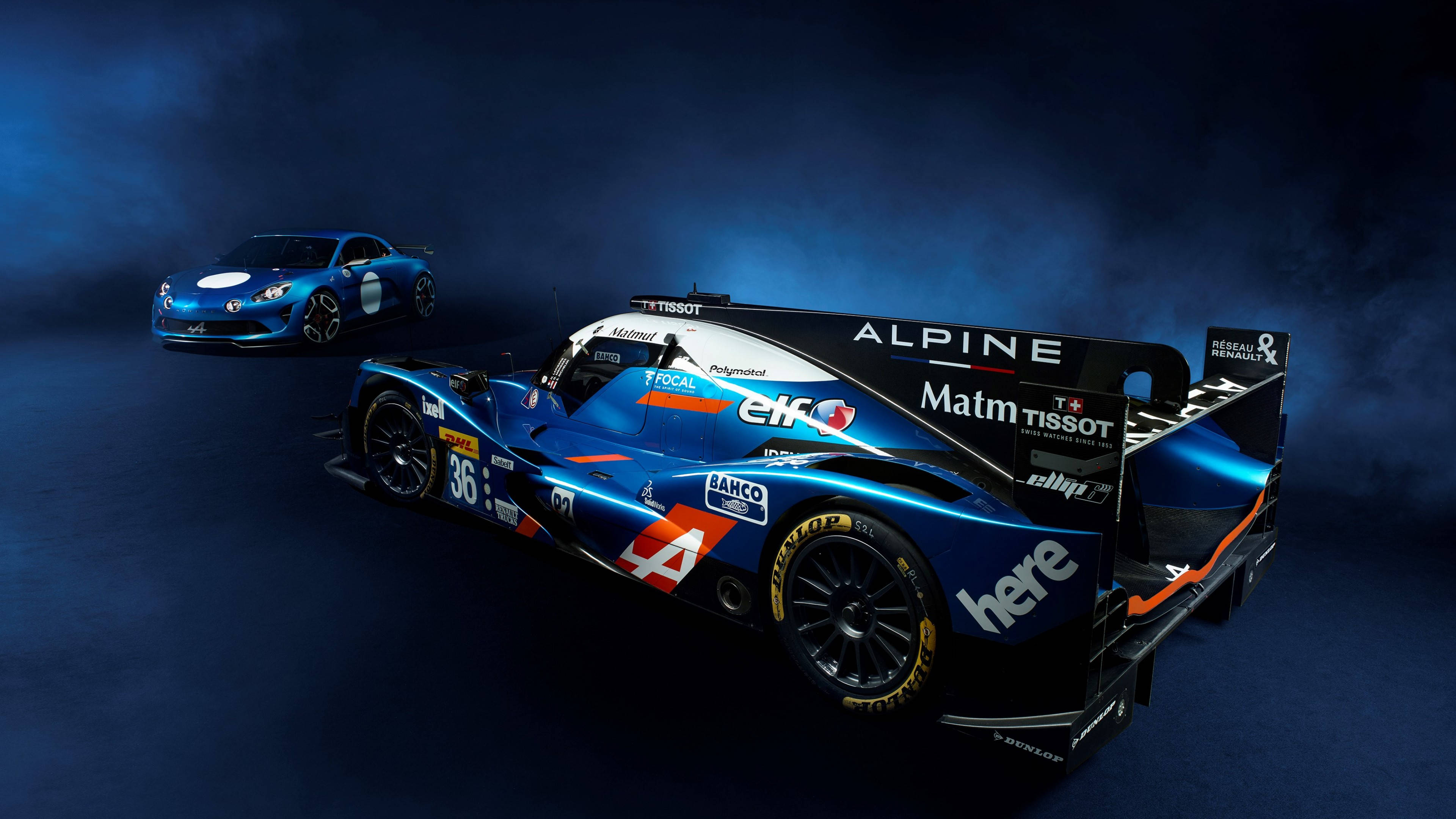 Magari ya Bluu ya Alpine Picha ya Ukuta