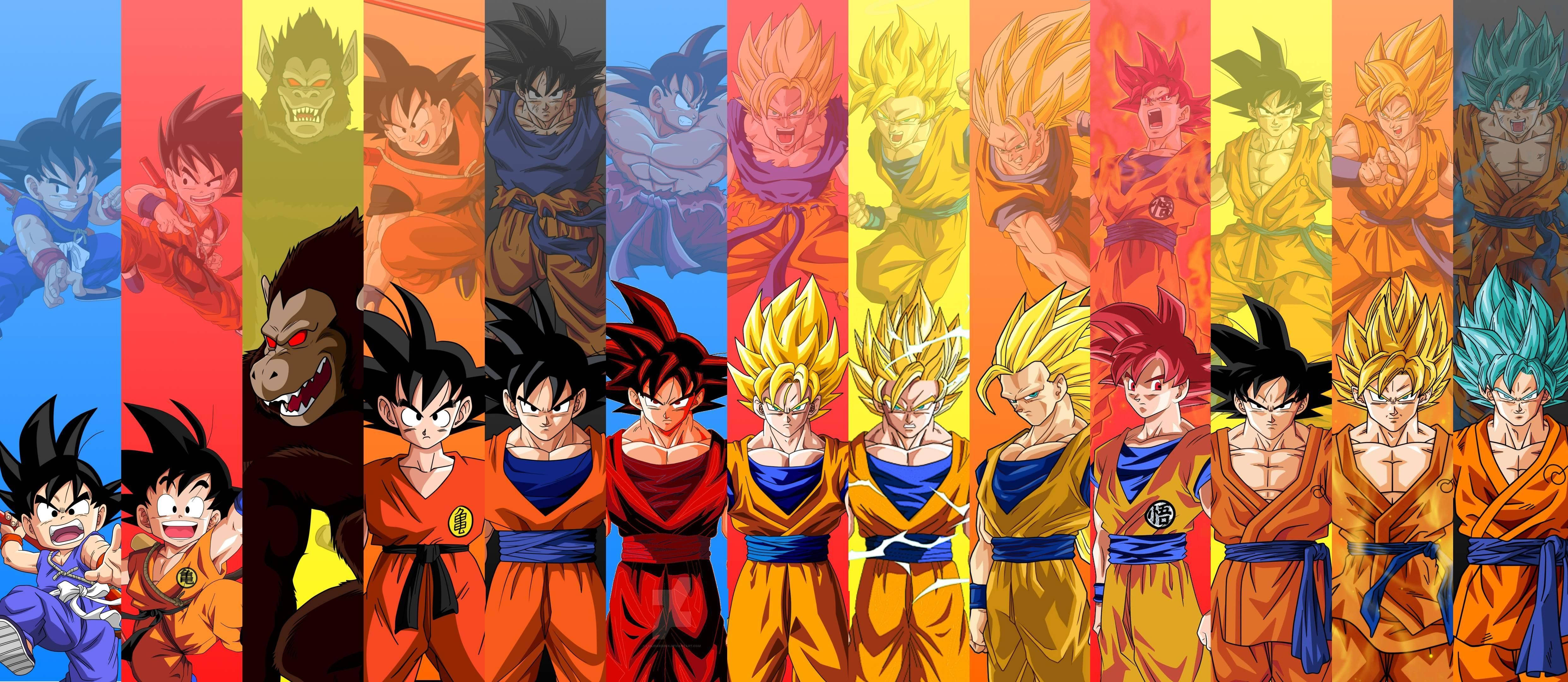 Mageuko ya Oozaru, ikimpa Goku wa Kisaiyani nguvu za ajabu. Picha ya Ukuta