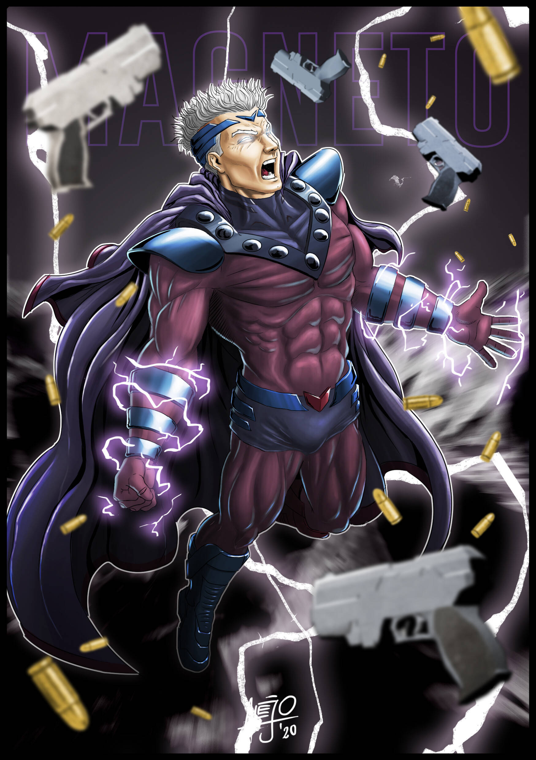 Magneto Guns And Bullets Picha ya Ukuta