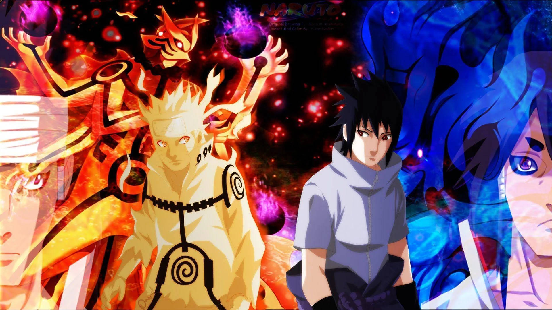 Maisha ya Zamani ya Naruto na Sasuke Picha ya Ukuta
