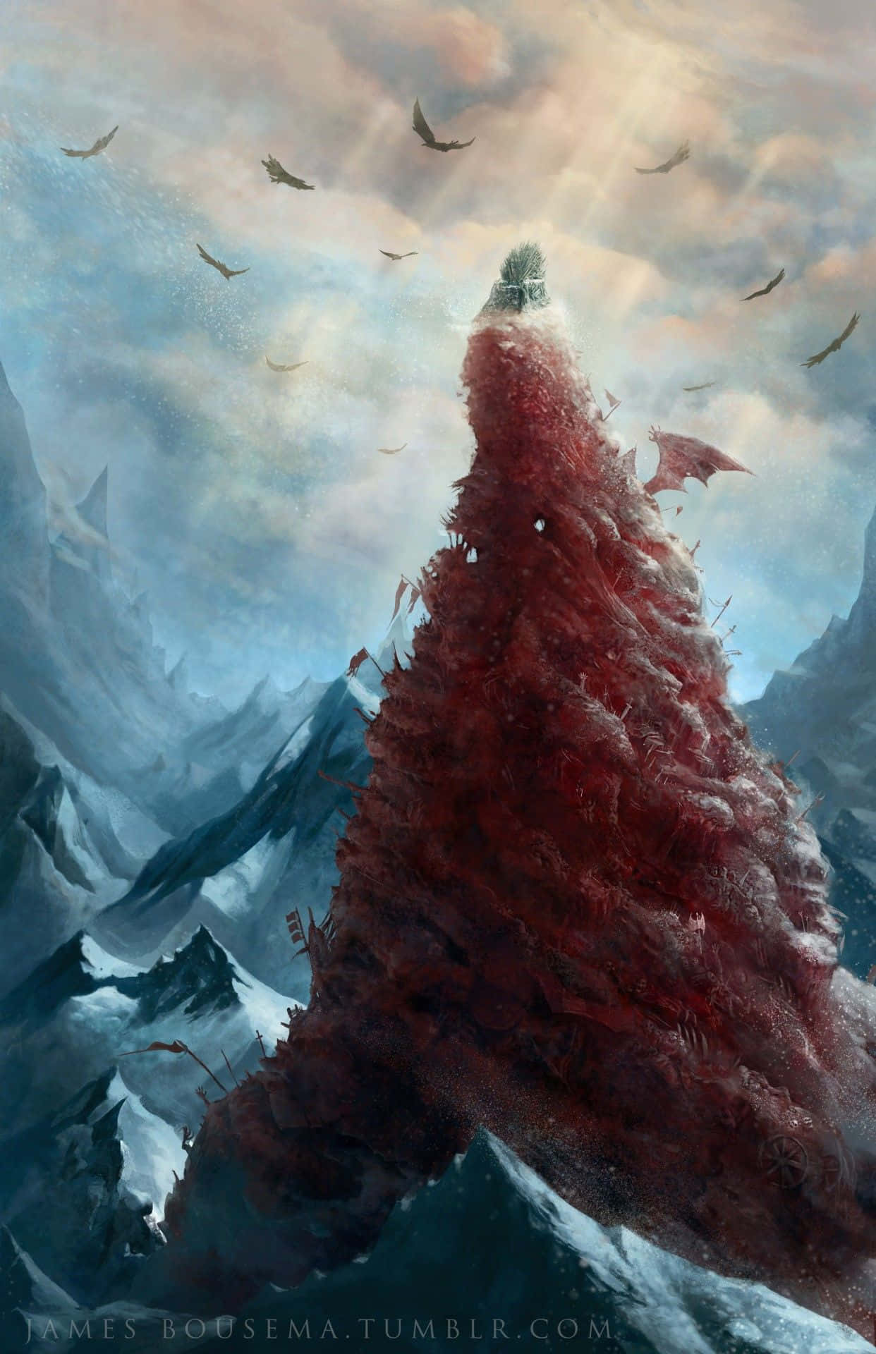 Makabiliano Makubwa Winterfell - Hadithi ya Game of Thrones Picha ya Ukuta