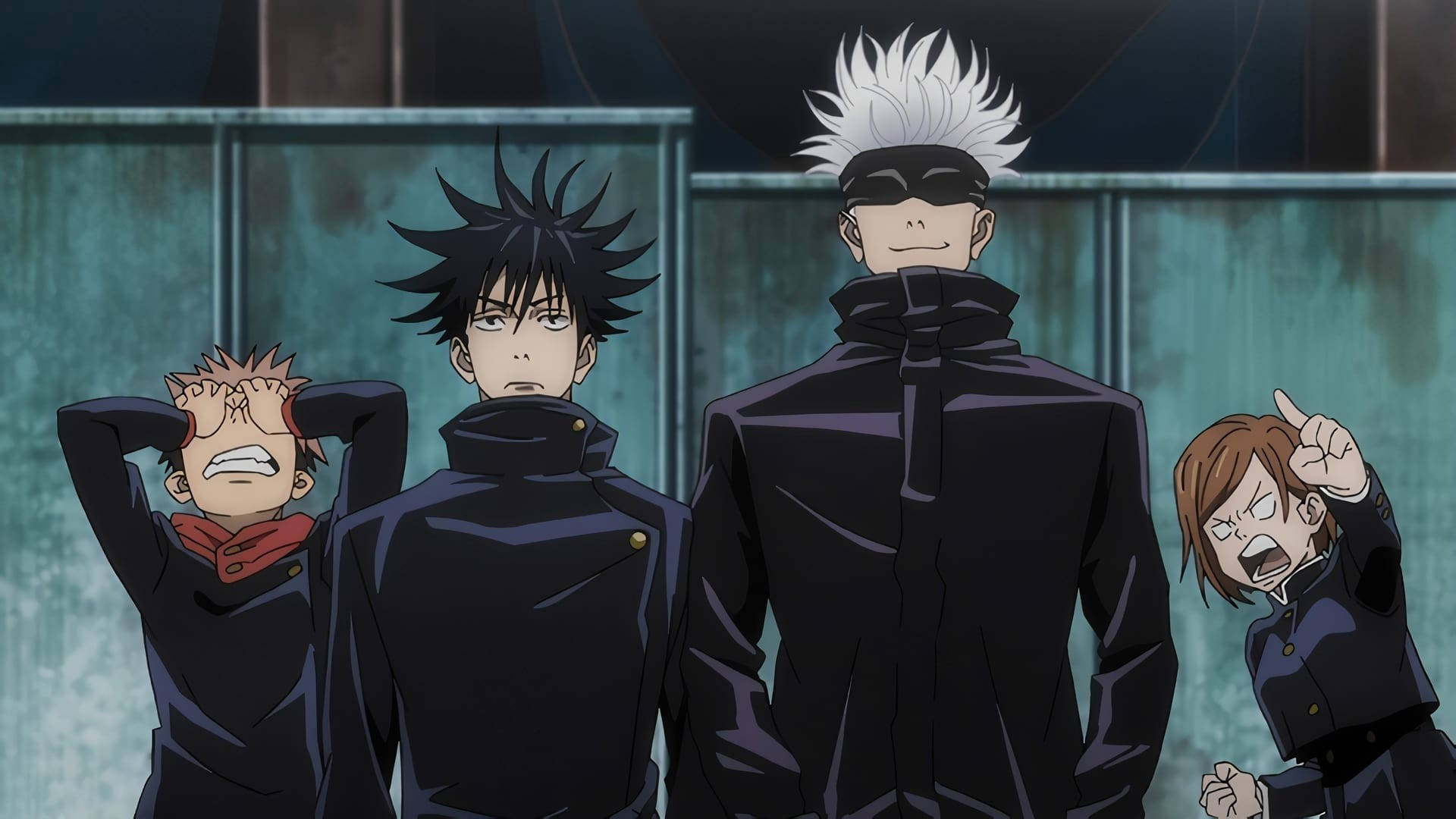 Maki na Panda - Miaka ya Kwanza ya Kupendeza ya Jujutsu Kaisen Picha ya Ukuta