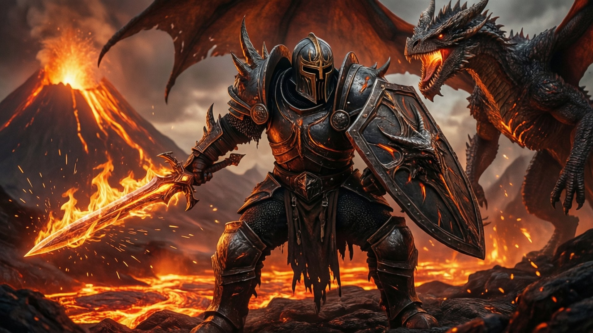 Malaika wa Mauti dhidi ya Dragon Picha ya Ukuta