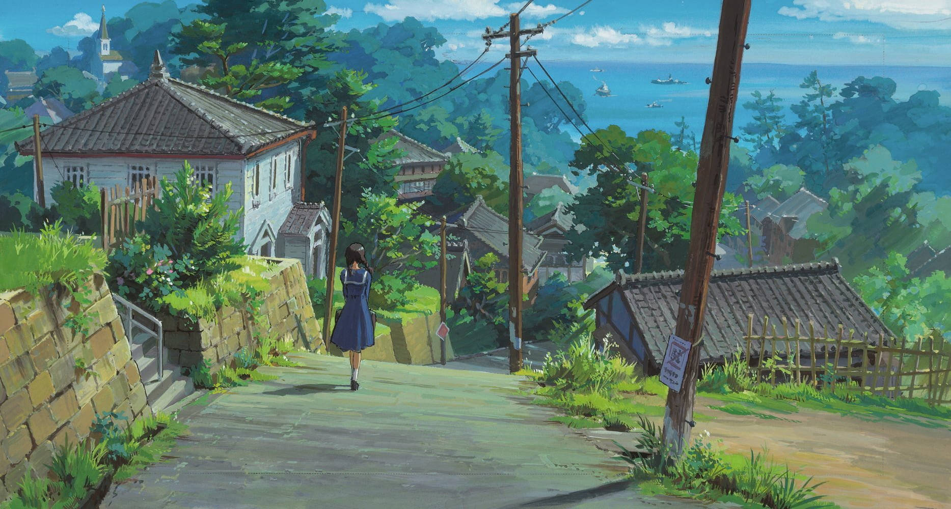 Mandhari laini ya Poppy Hill Picha ya Ukuta