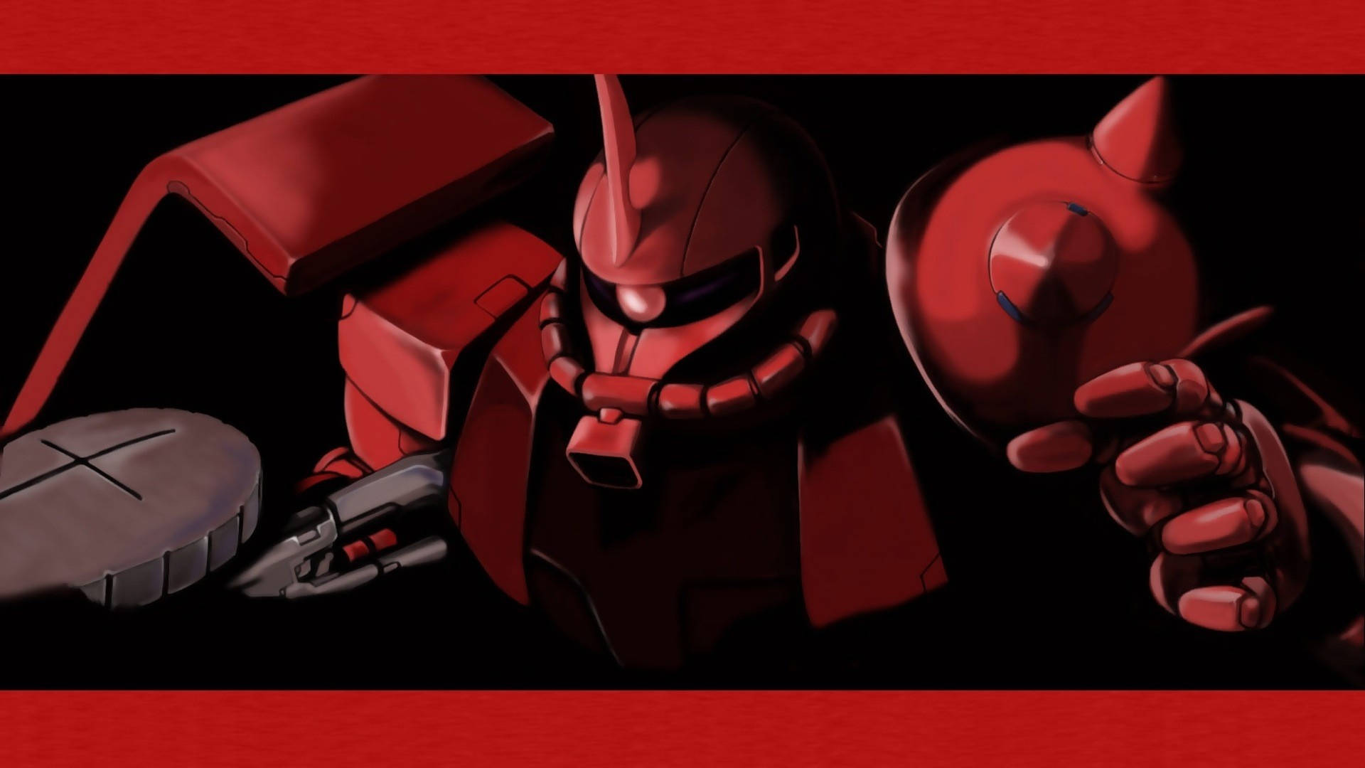 Mandhari Nyekundu ya Mobile Suit Gundam Picha ya Ukuta