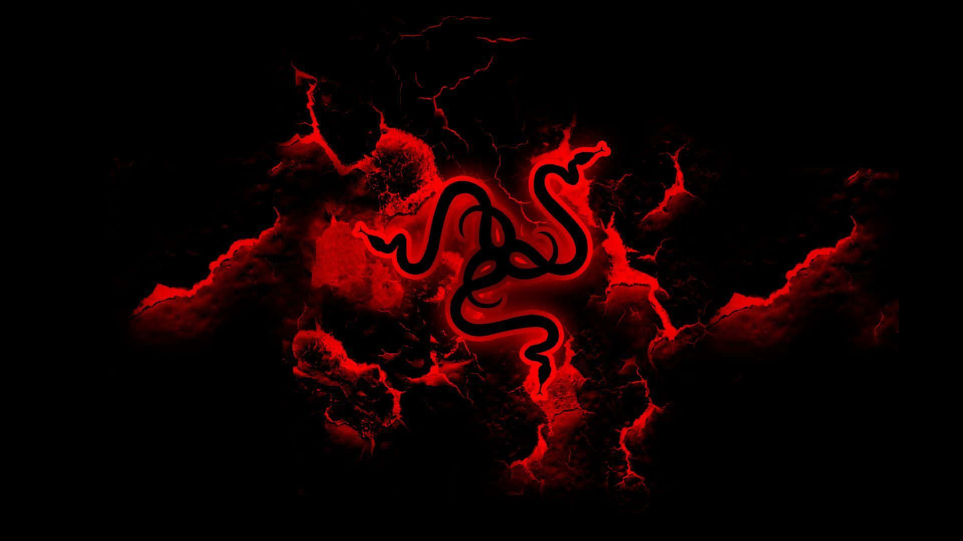 Mandhari Nyekundu ya Michezo ya Kiotomatiki cha Razer Picha ya Ukuta