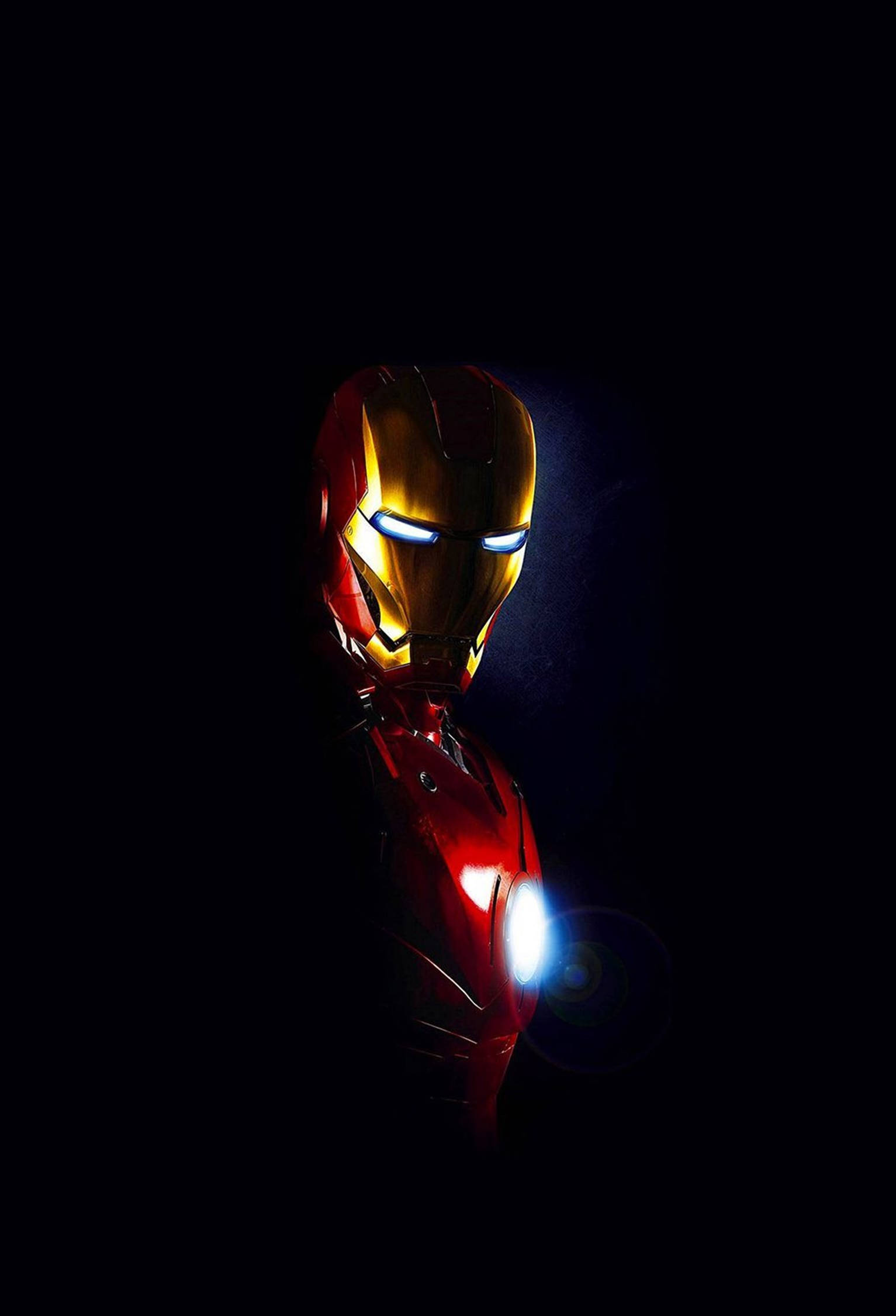 Mandhari Nyeusi ya Iron Man 4K kwa iPhone Picha ya Ukuta