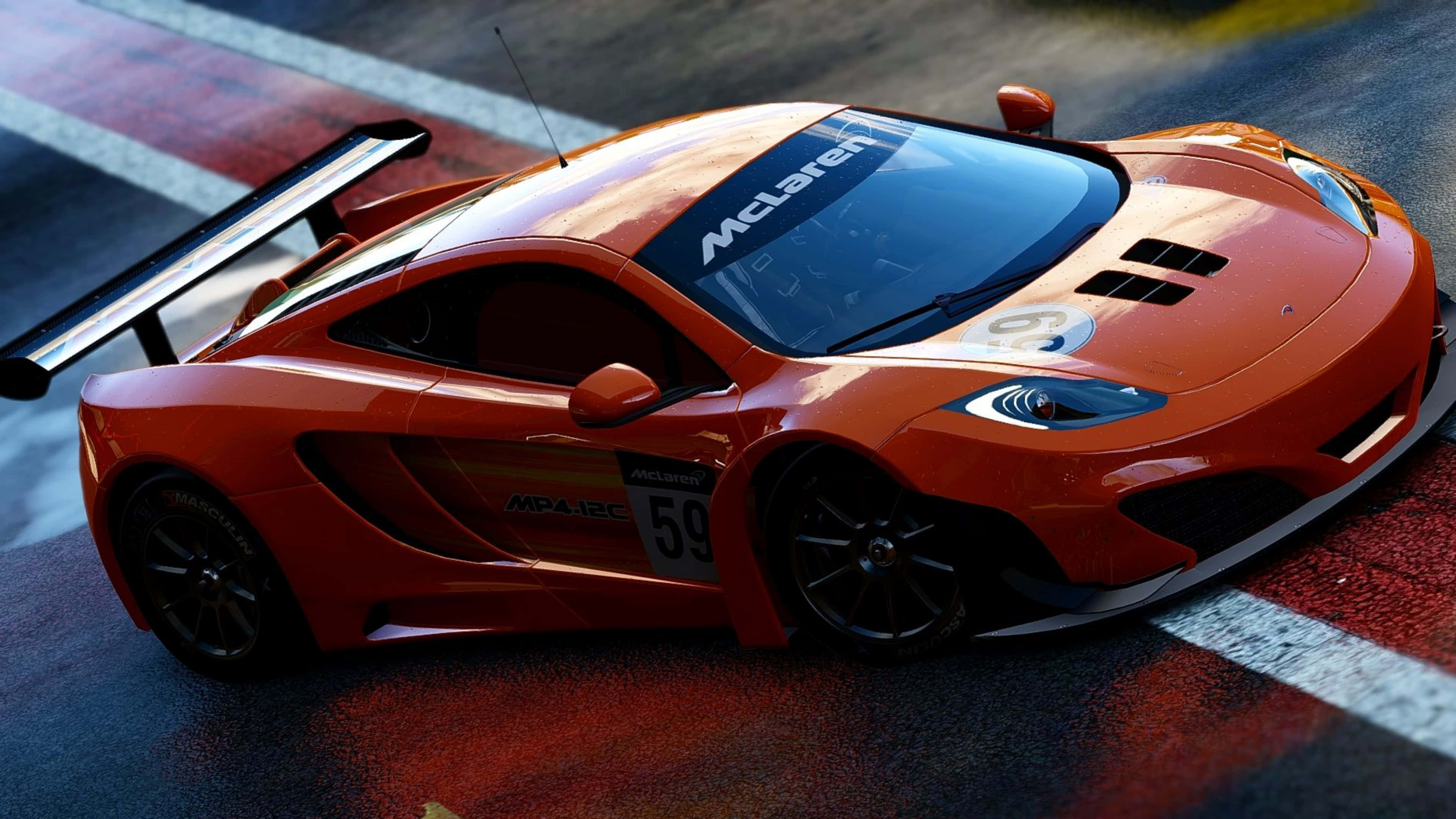 Mandhari ya 4K ya Project Cars ya McLaren 12C ya Shaba Picha ya Ukuta