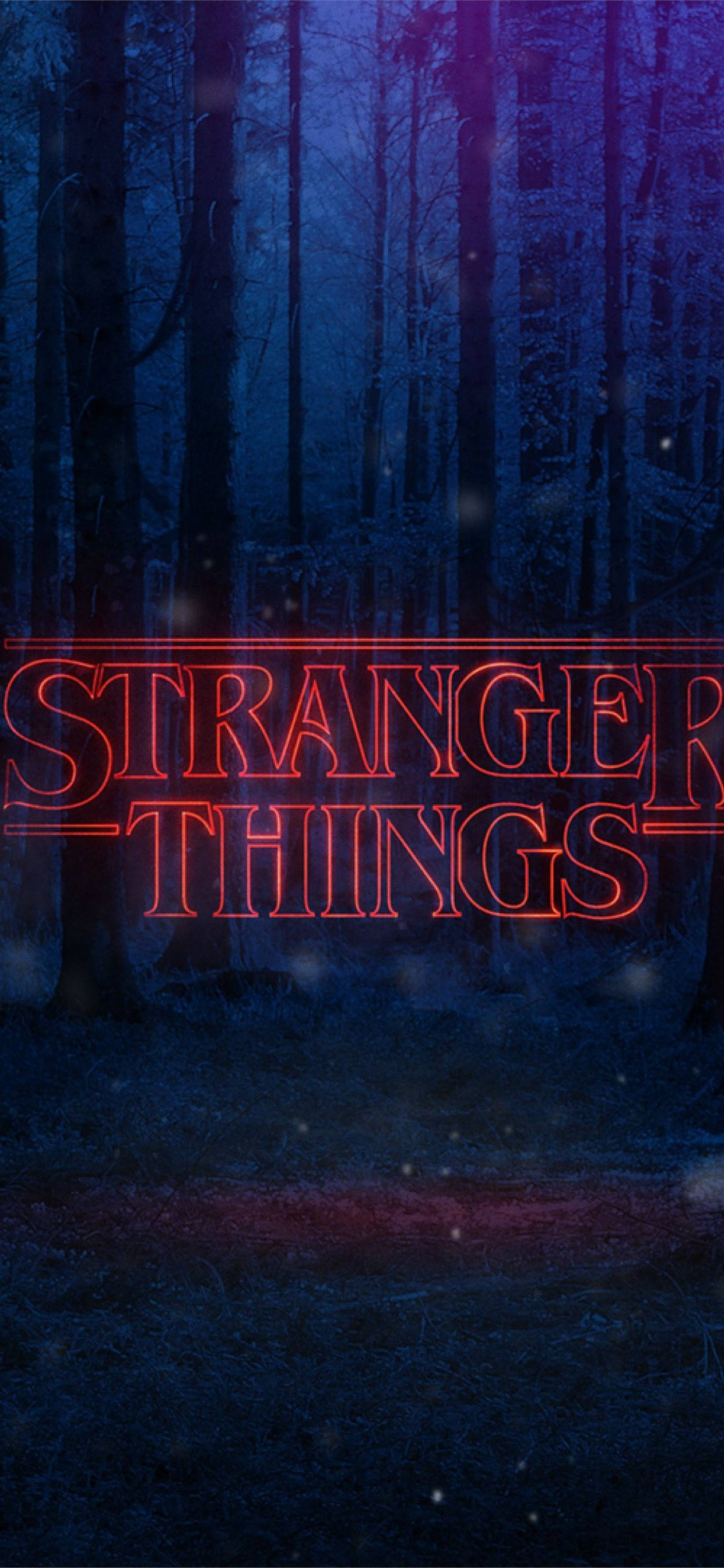 Mandhari ya Aesthetic ya Msitu wa Stranger Things Picha ya Ukuta