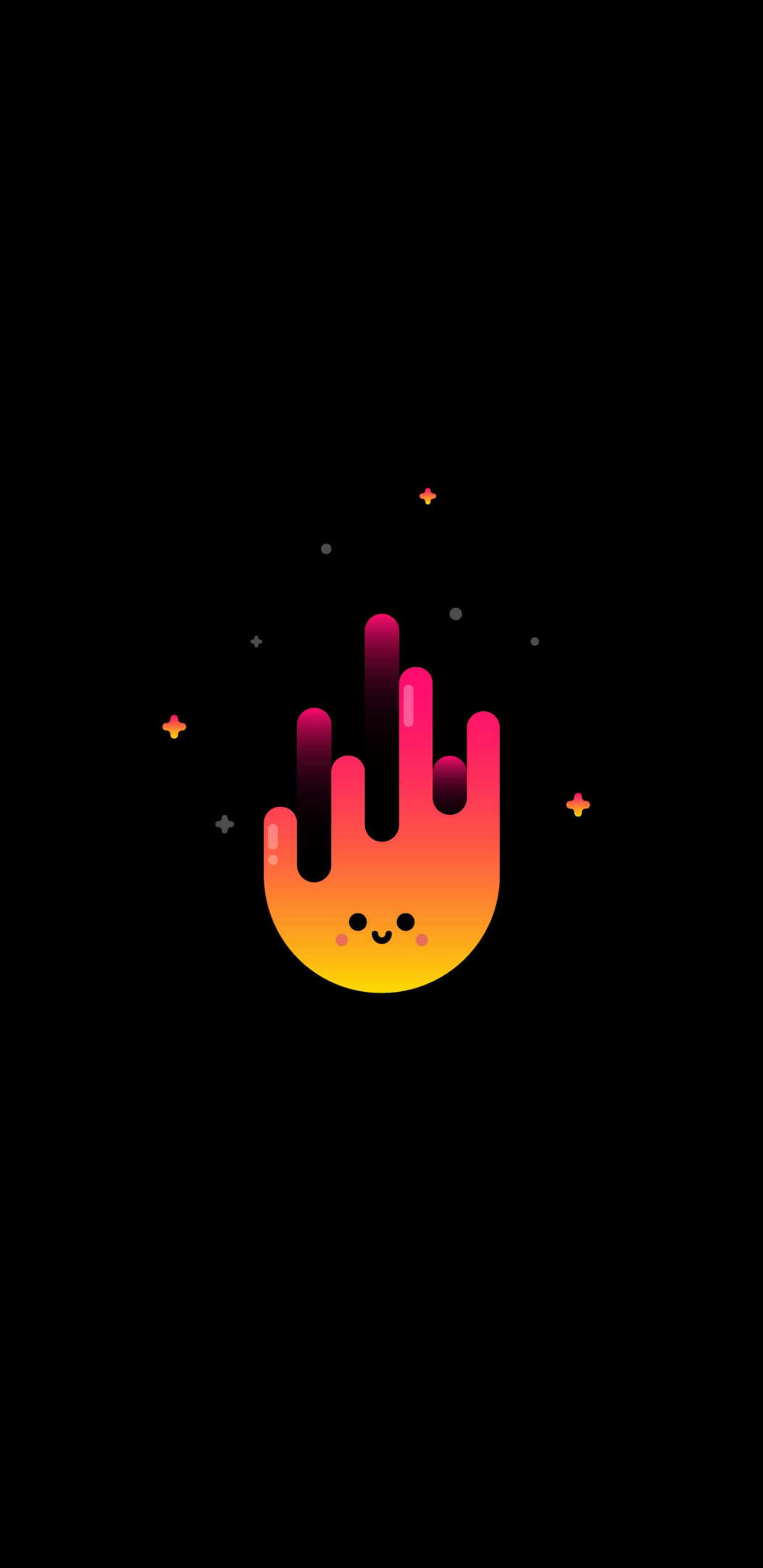 Mandhari ya AMOLED ya Uso Mzuri wa Moto Picha ya Ukuta