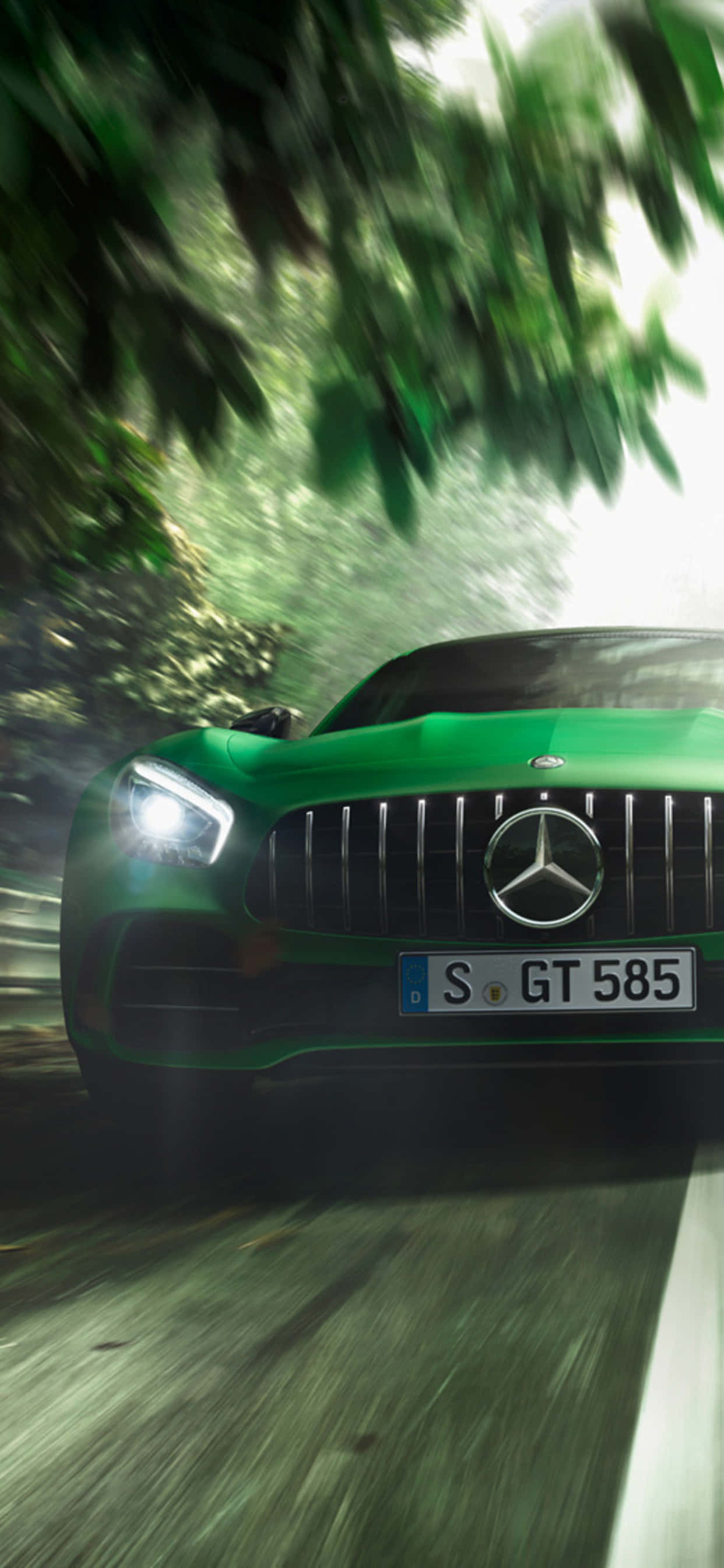 Mandhari ya Android ya Amg Gt-r ya Kijani Picha ya Ukuta