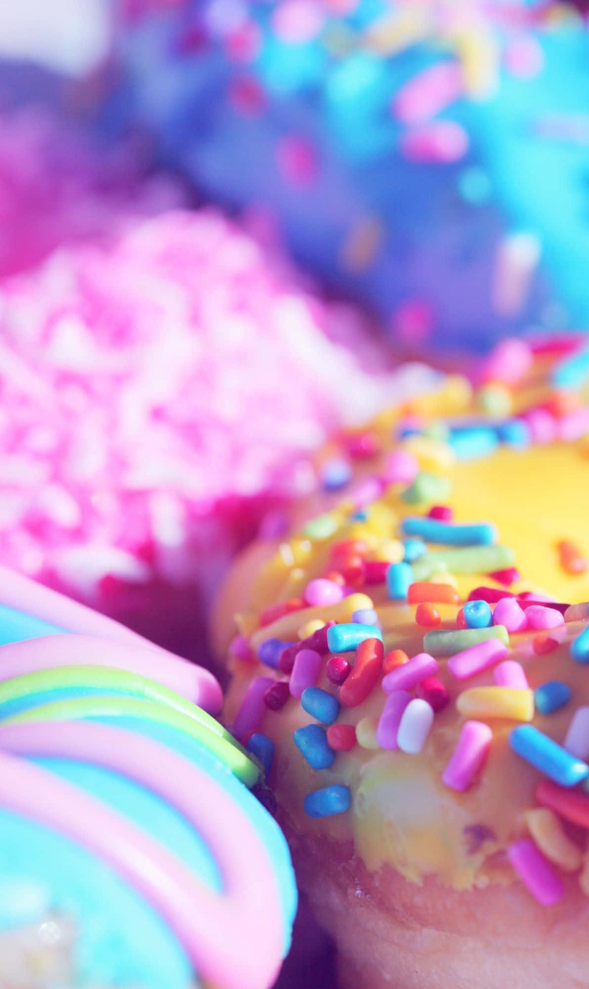 Mandhari ya Android ya Doughnut Mchanganyiko Picha ya Ukuta