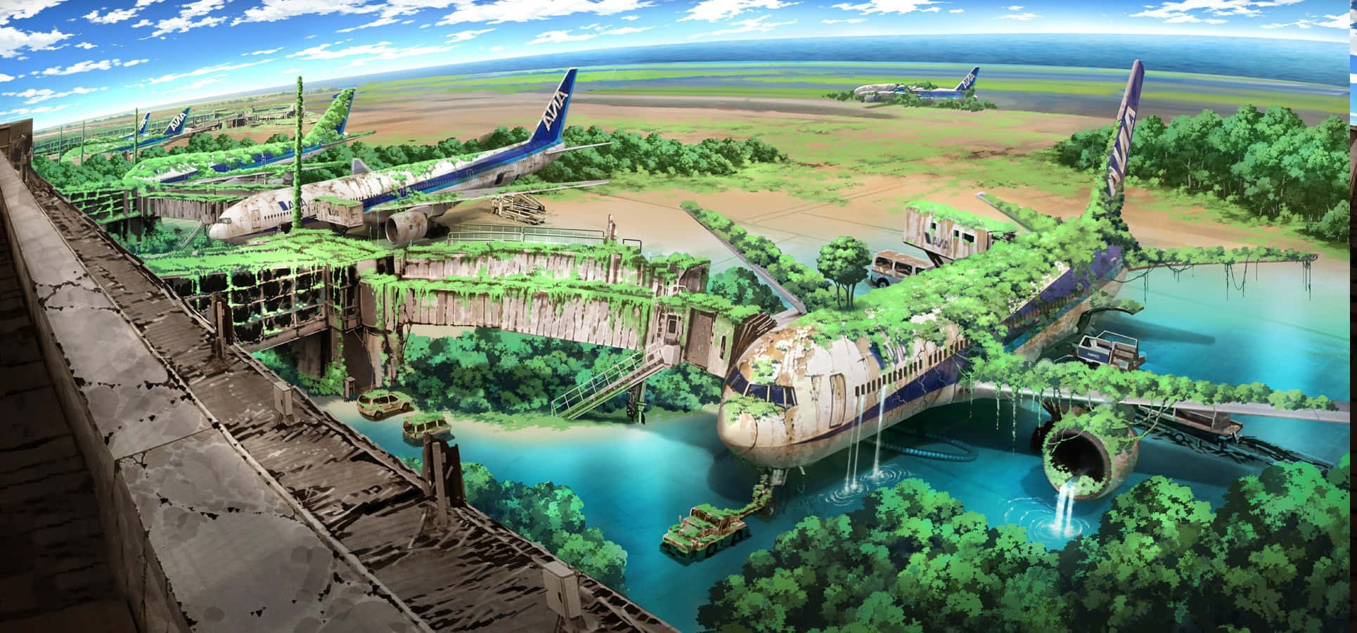 Mandhari ya Anime Iliyoboreshwa Picha ya Ukuta
