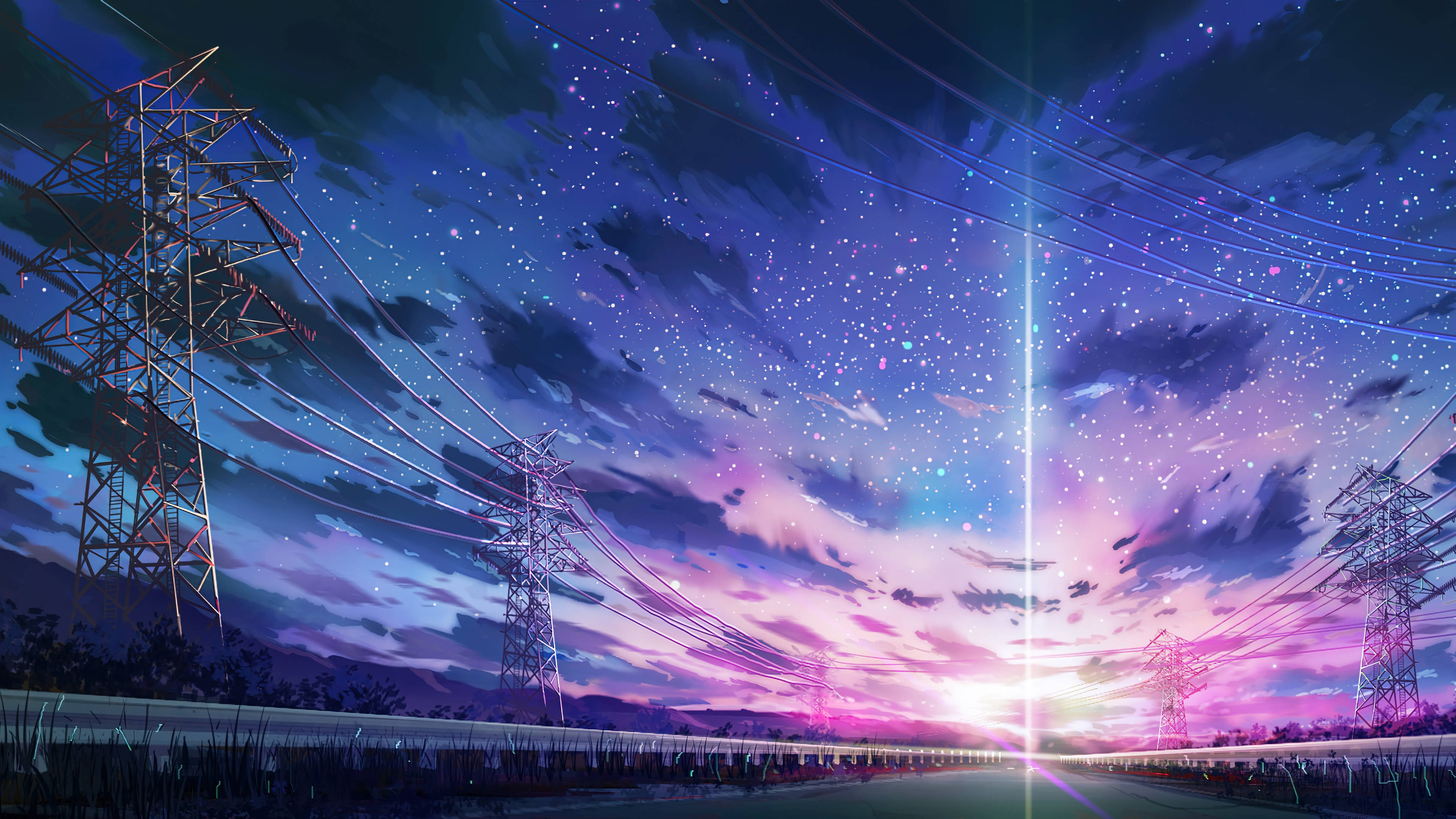 Mandhari ya Anime 4K Mwanga Picha ya Ukuta