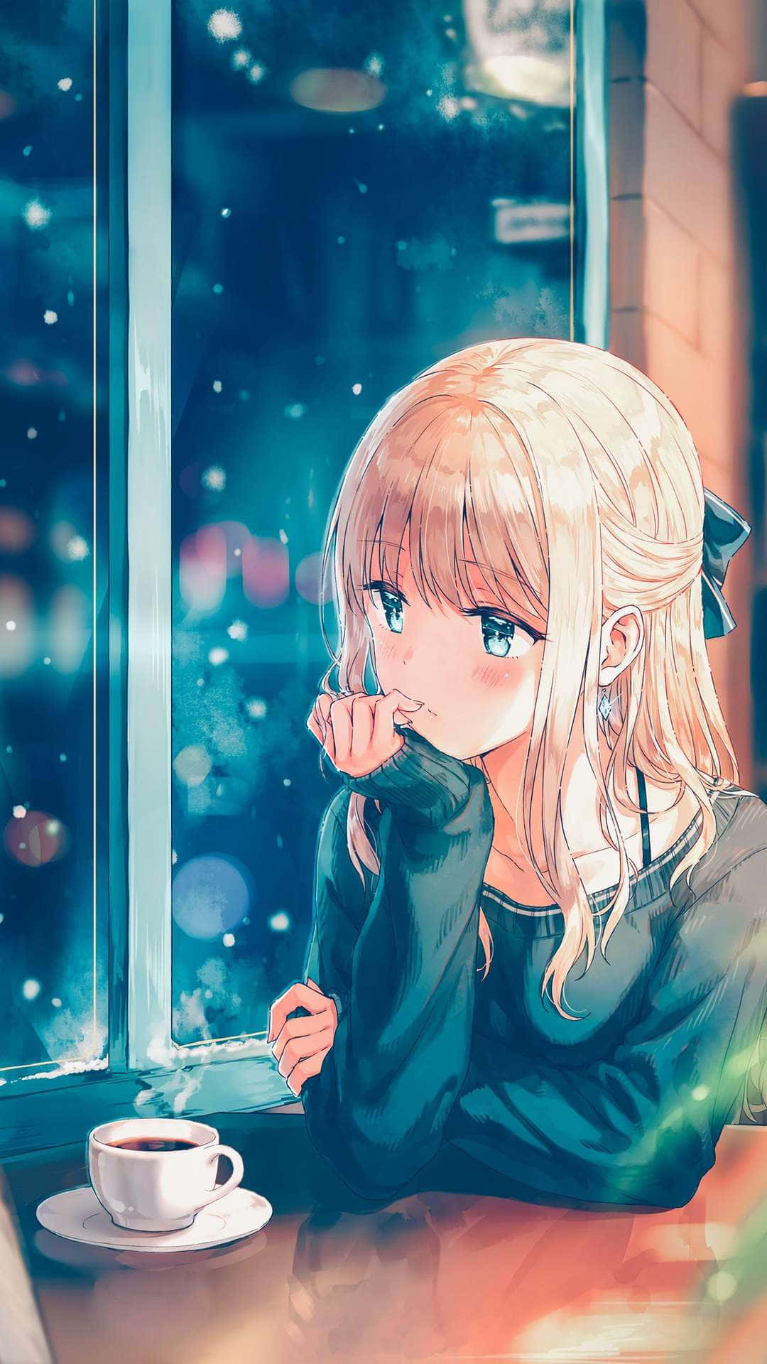 Mandhari ya Anime ya Kupendeza: Dunia ya Kufikirika ya Kihai Picha ya Ukuta