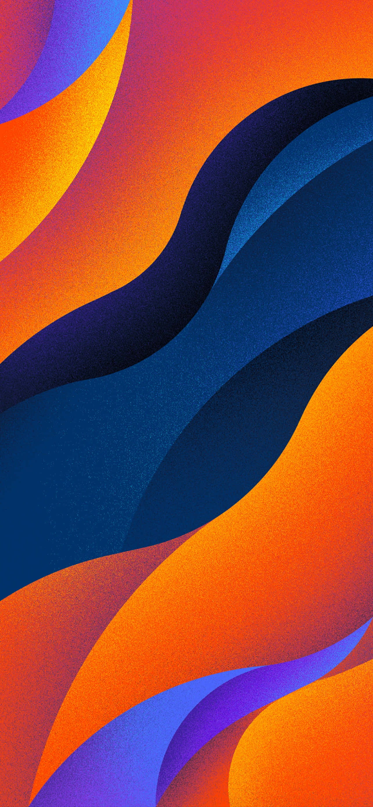 Mandhari ya Bluu na Orange ya Kuvutia Picha ya Ukuta