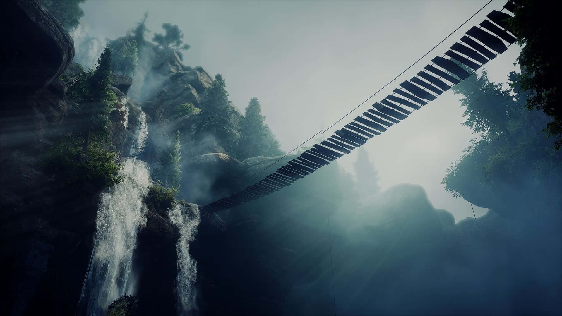Mandhari ya Daraja la Kuning'inia la HD Dragon Age Inquisition Picha ya Ukuta