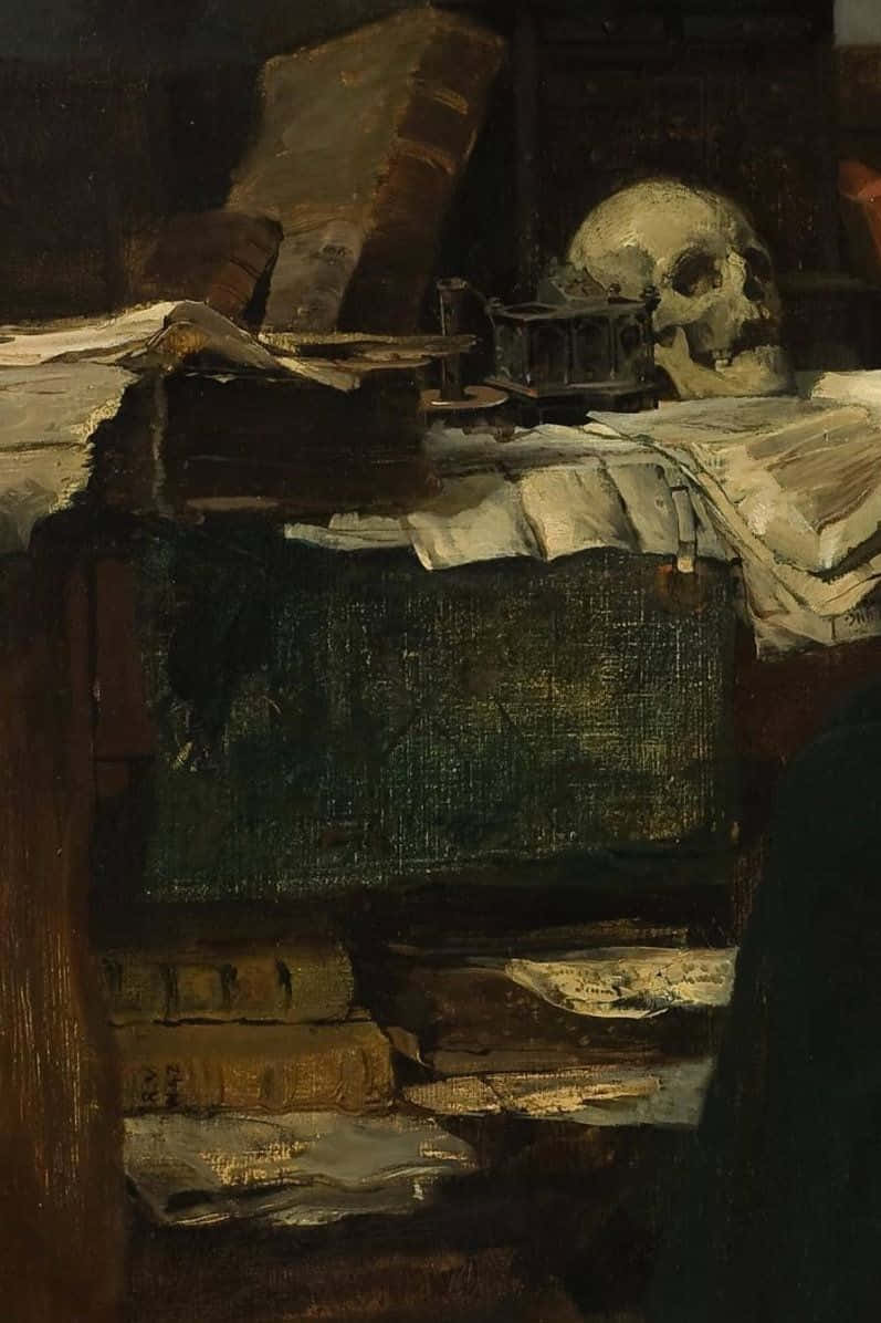 Mandhari ya Dark Academia Picha ya Ukuta