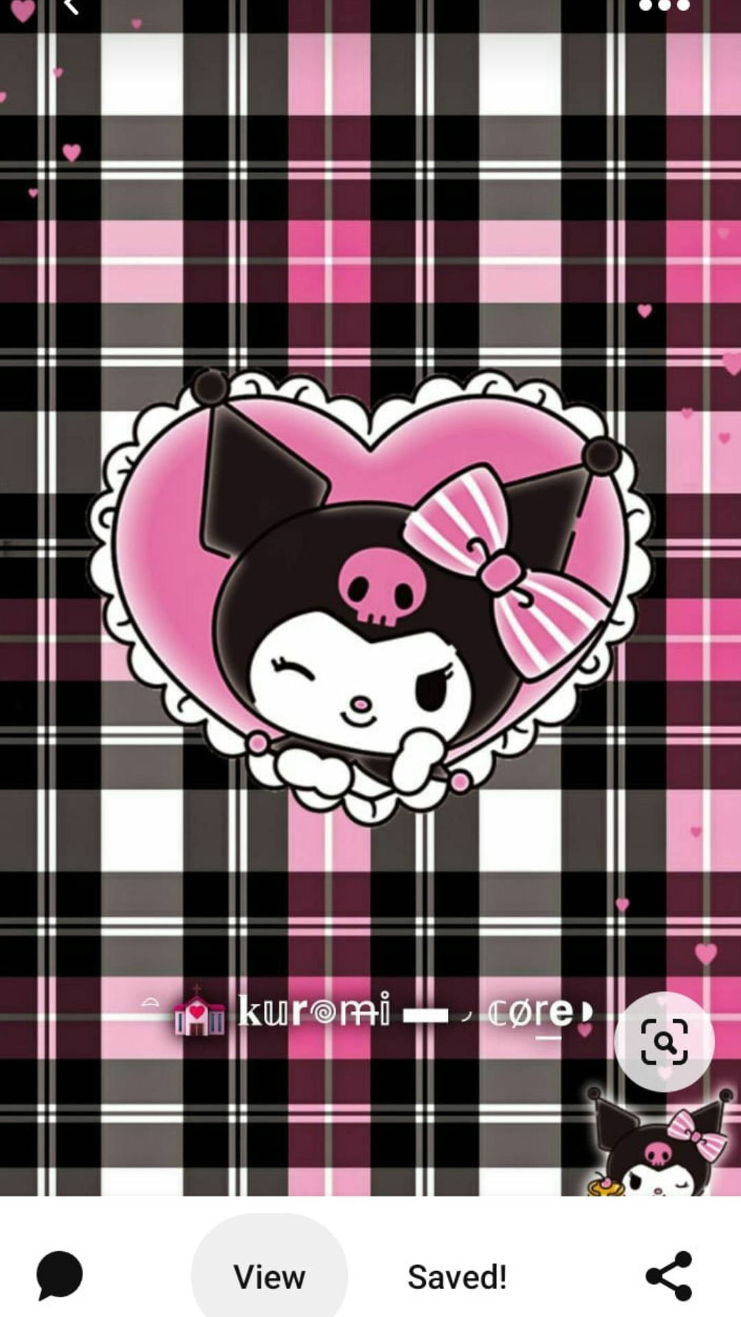 Mandhari ya Emo-Style My Melody Kuromi Picha ya Ukuta