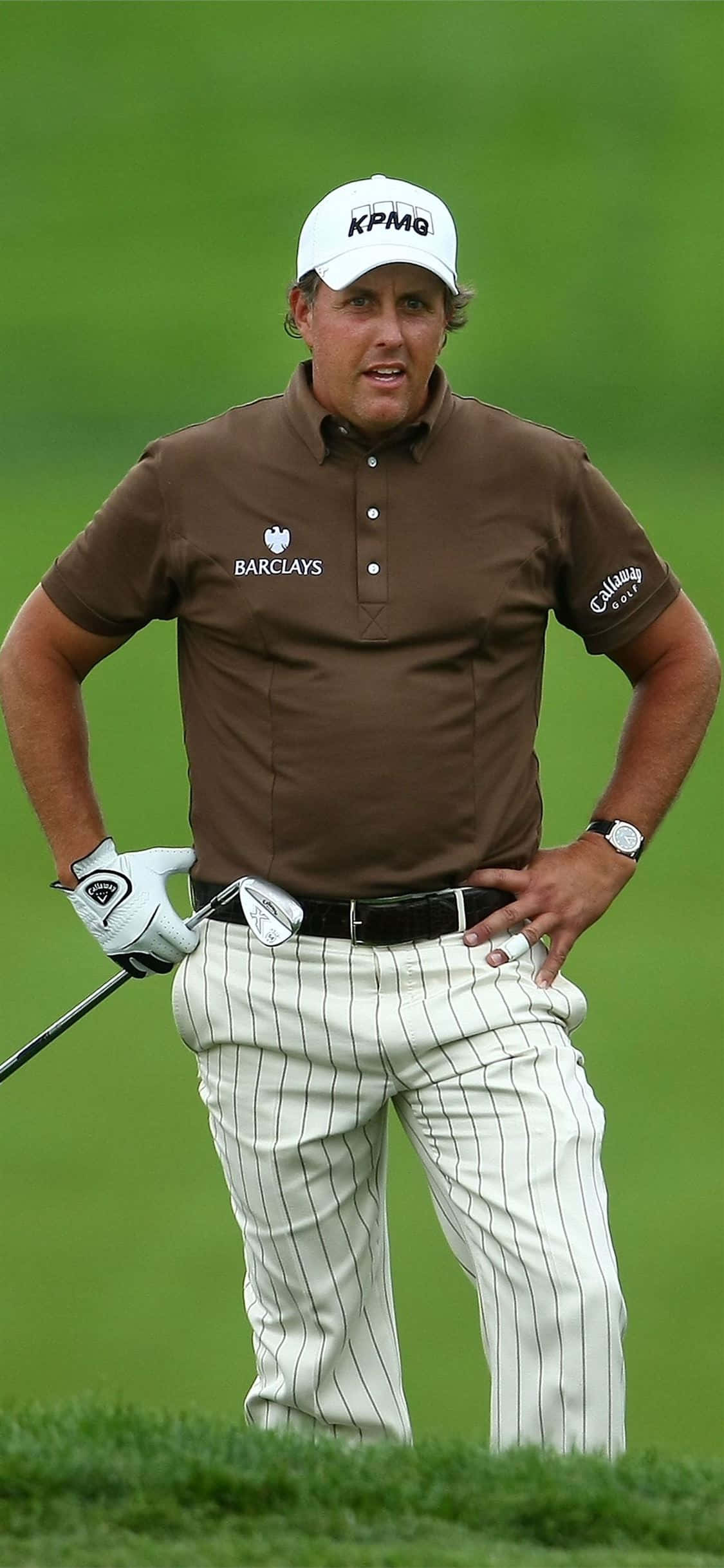 Mandhari ya Golf ya iPhone Xs na Phil Mickelson Picha ya Ukuta