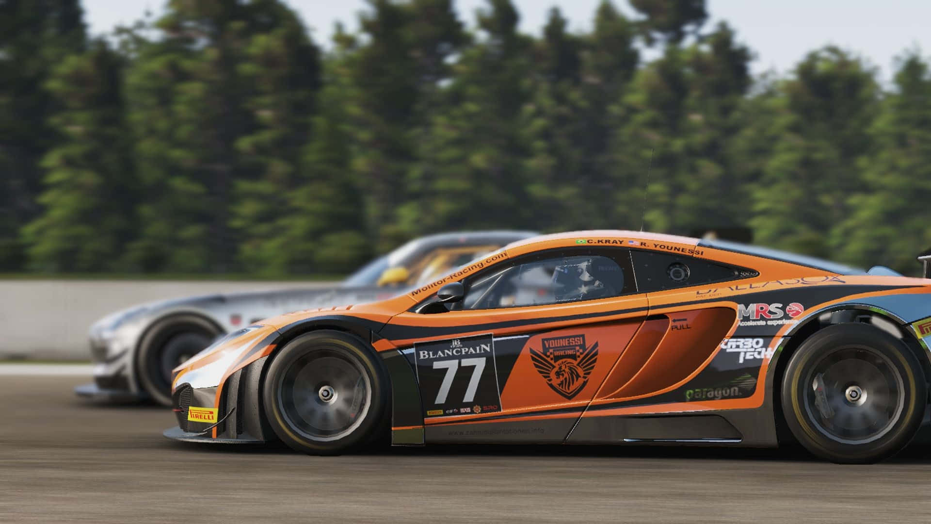 Mandhari ya HD ya Gari la McLaren 12C la Rangi ya Chungwa katika Mchezo wa Project Cars Picha ya Ukuta