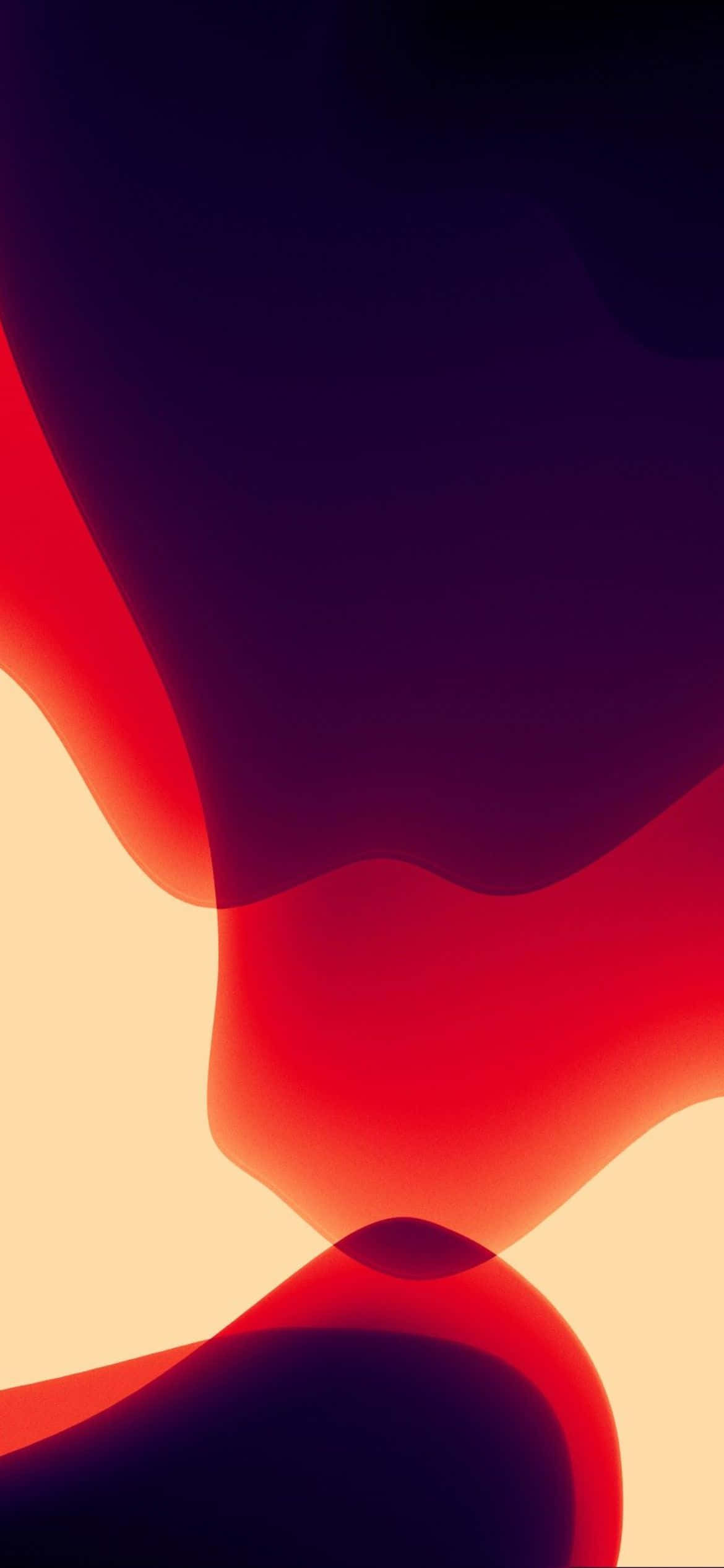Mandhari ya iOS 13 ya Orange na Purple Picha ya Ukuta