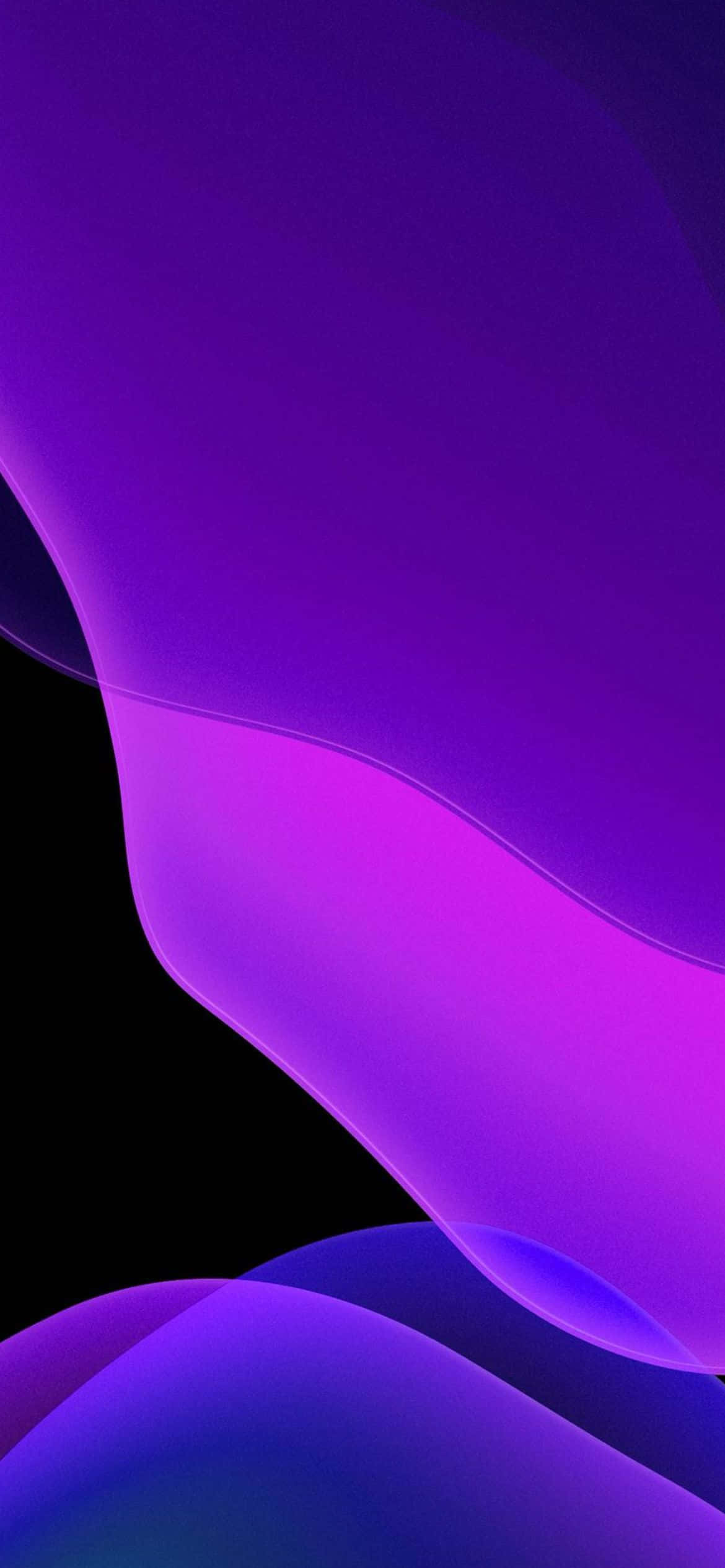 Mandhari ya iOS 13 ya Rangi za Purpura Picha ya Ukuta