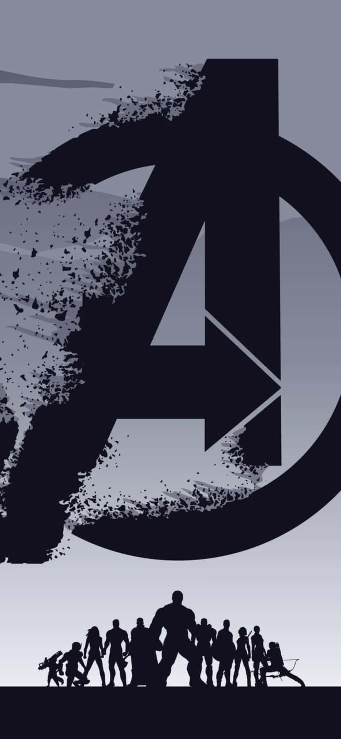 iPhone XS Avengers Endgame Logo Background Picha ya Ukuta