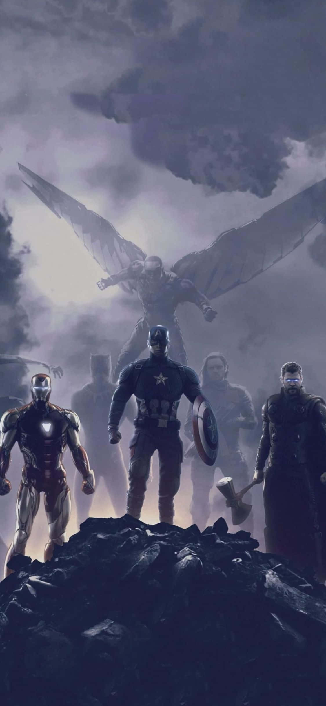 Mandhari ya iPhone XS Avengers Endgame ya Sinema Picha ya Ukuta