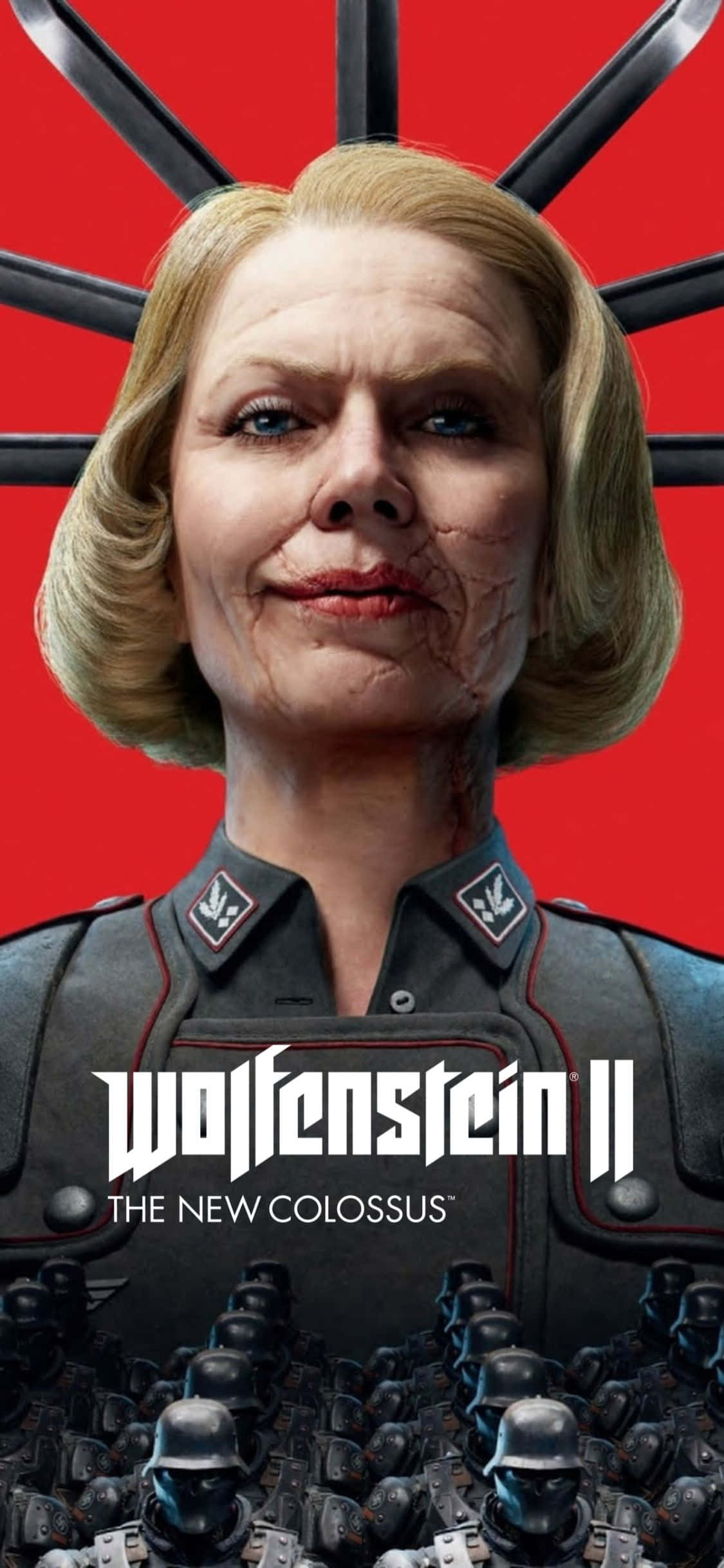 Mandhari ya iPhone Xs Wolfenstein Ii ya Irene Engel na Timu ya Nazi Picha ya Ukuta