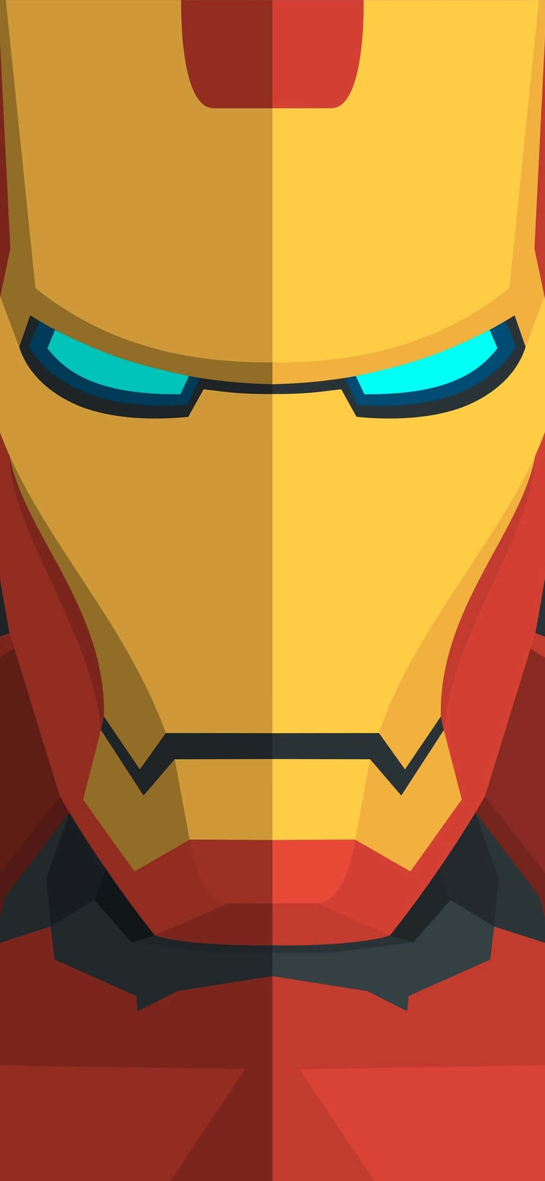 Mandhari ya Iron Man ya iPhone X Kofia ya Nusu yenye Kivuli Picha ya Ukuta