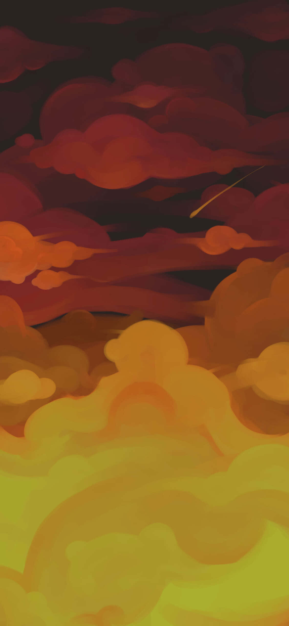 A Majestic Aerial View of Clouds Above a Serene Landscape Picha ya Ukuta