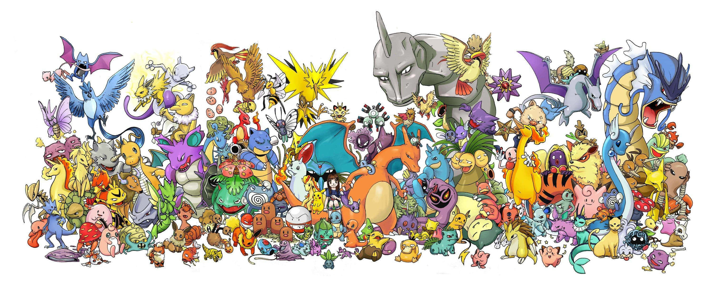 Mandhari ya Kifalme ya Pokemon ya Kizazi cha Kwanza Picha ya Ukuta