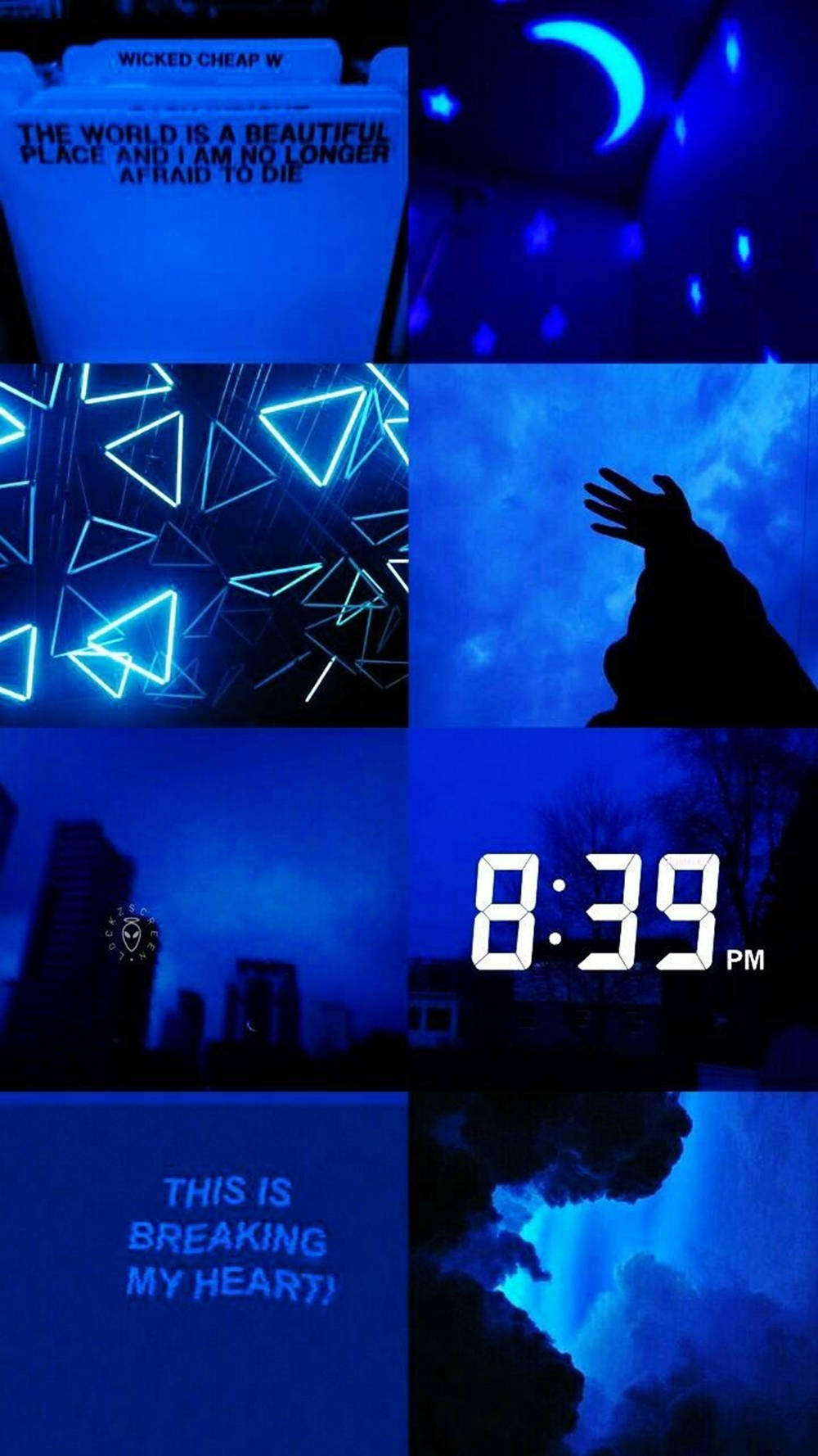 Mandhari ya Kivutio ya Bluu ya Tumblr Picha ya Ukuta