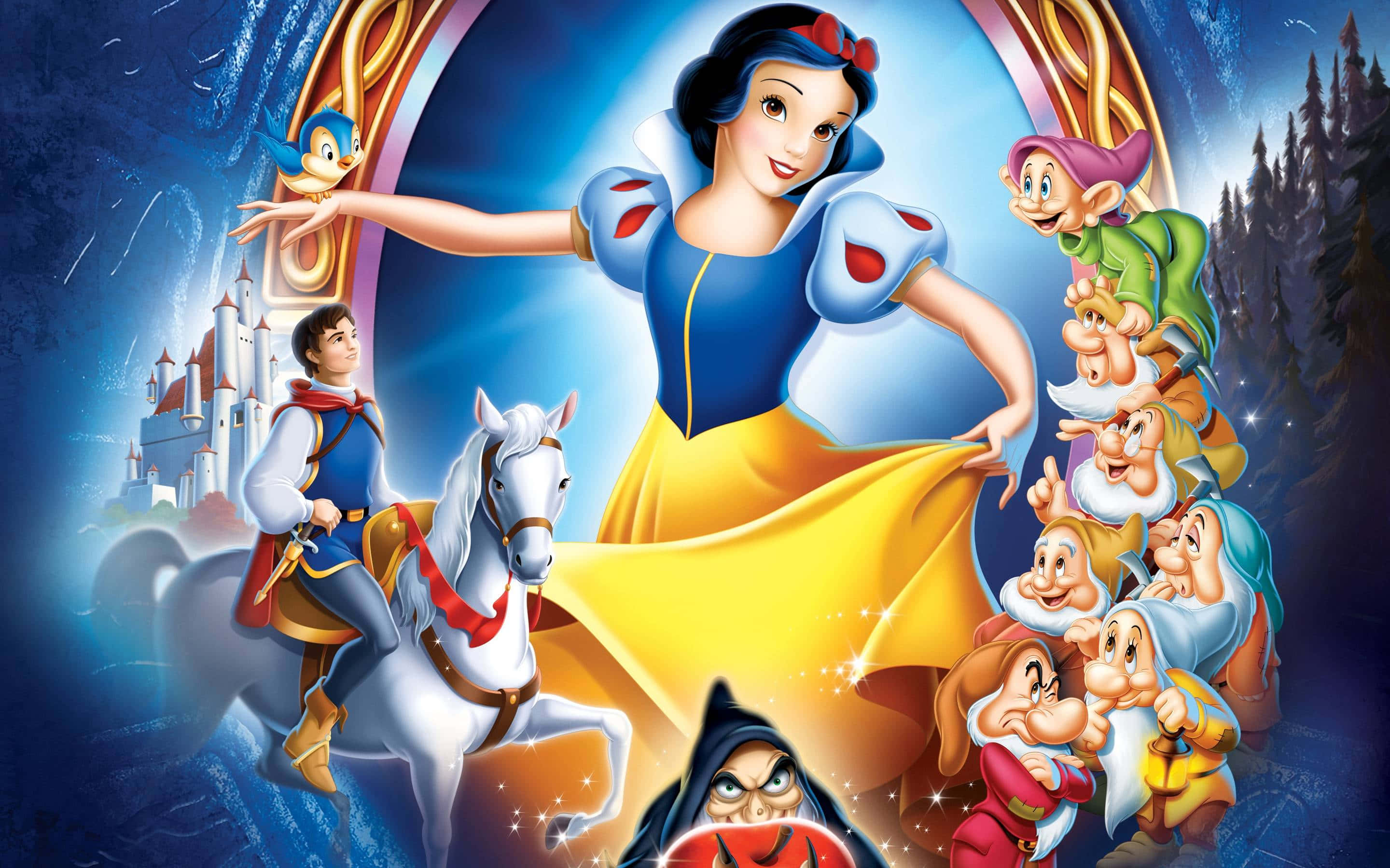 Mandhari ya Krismasi ya Disney yenye Uchawi Picha ya Ukuta