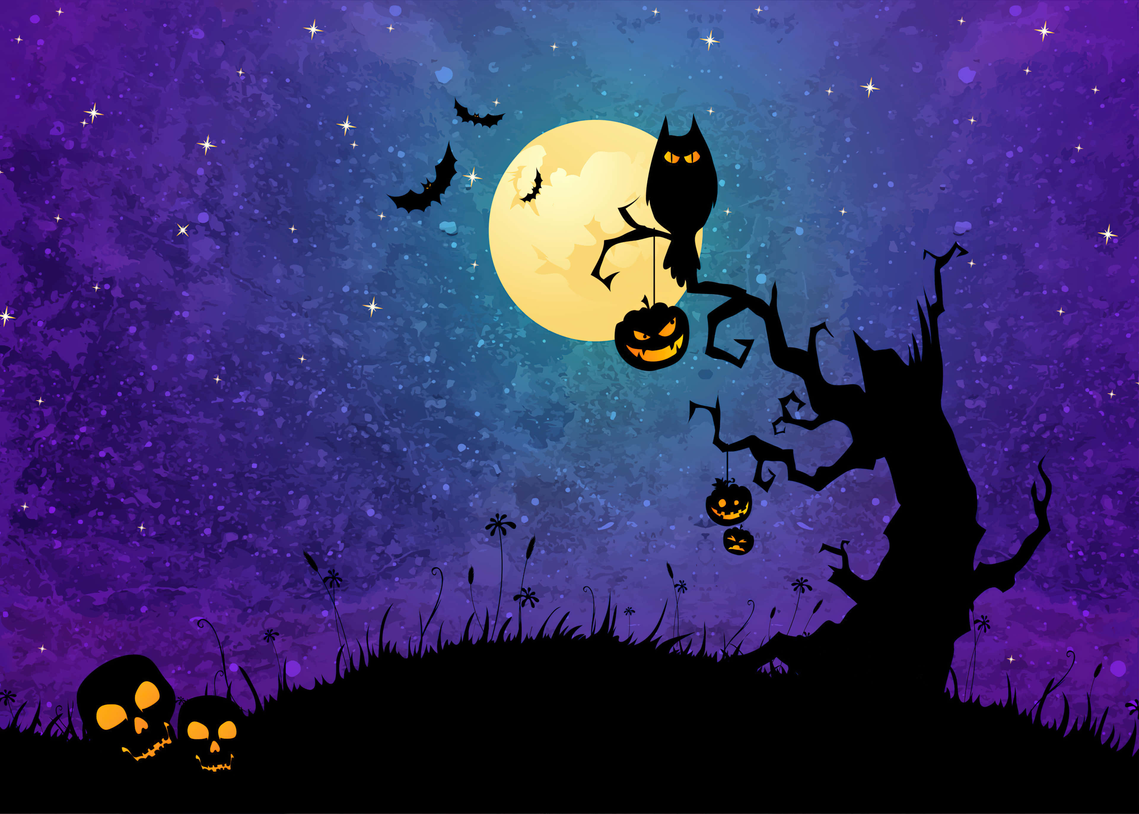Mandhari ya Kupendeza ya Halloween Picha ya Ukuta