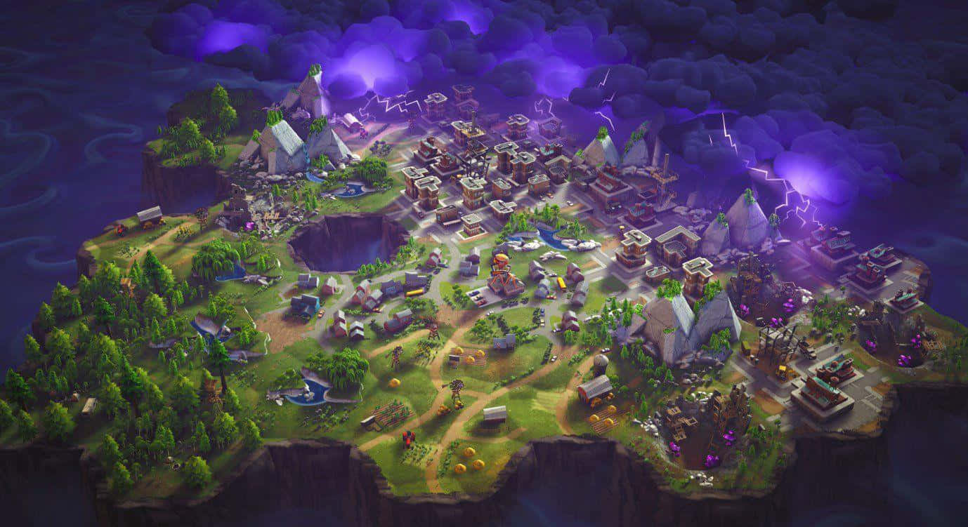 Mandhari ya kupendeza ya Fortnite Picha ya Ukuta