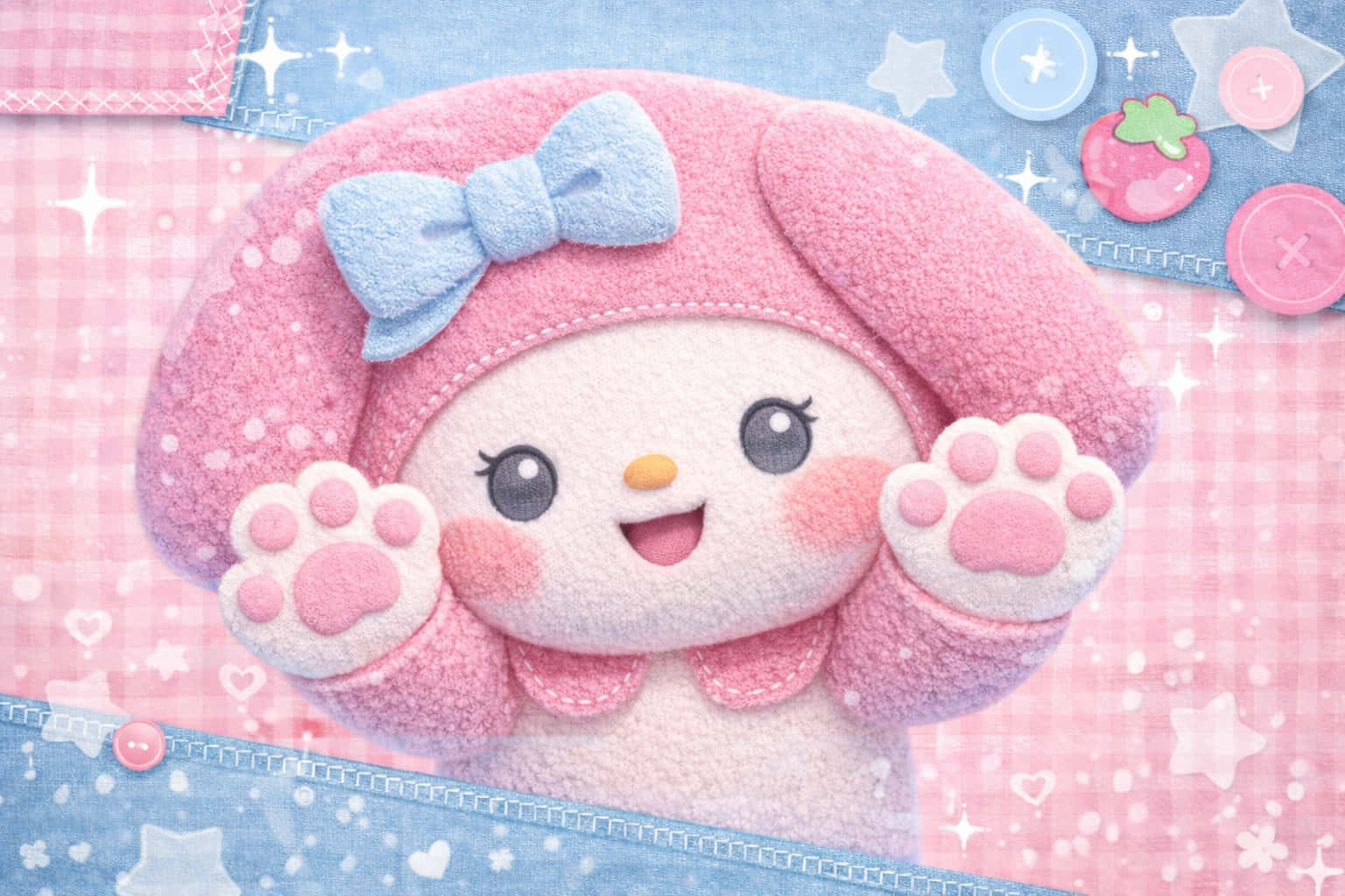 Mandhari ya kupendeza ya My Melody Picha ya Ukuta