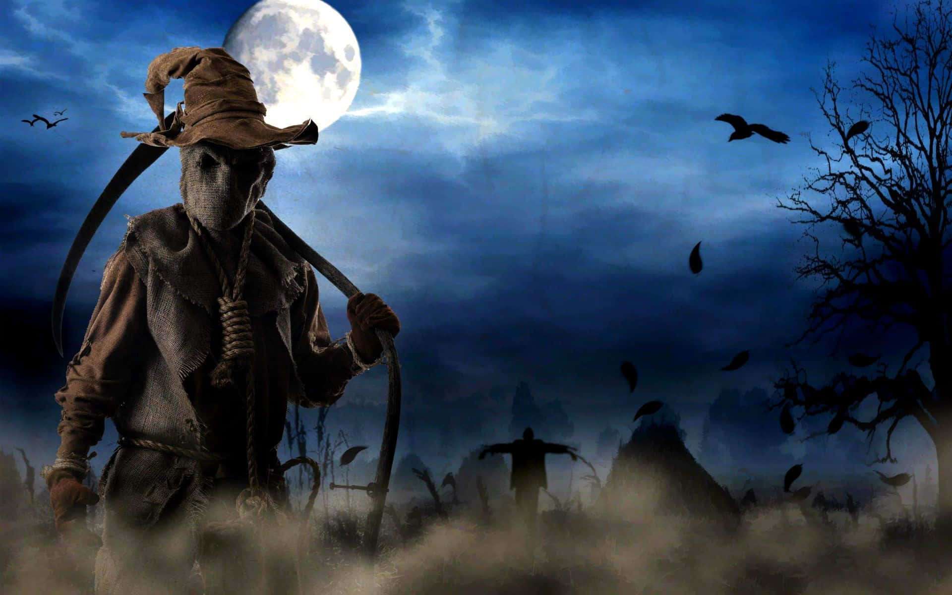 Mandhari ya Kutisha ya Halloween Picha ya Ukuta