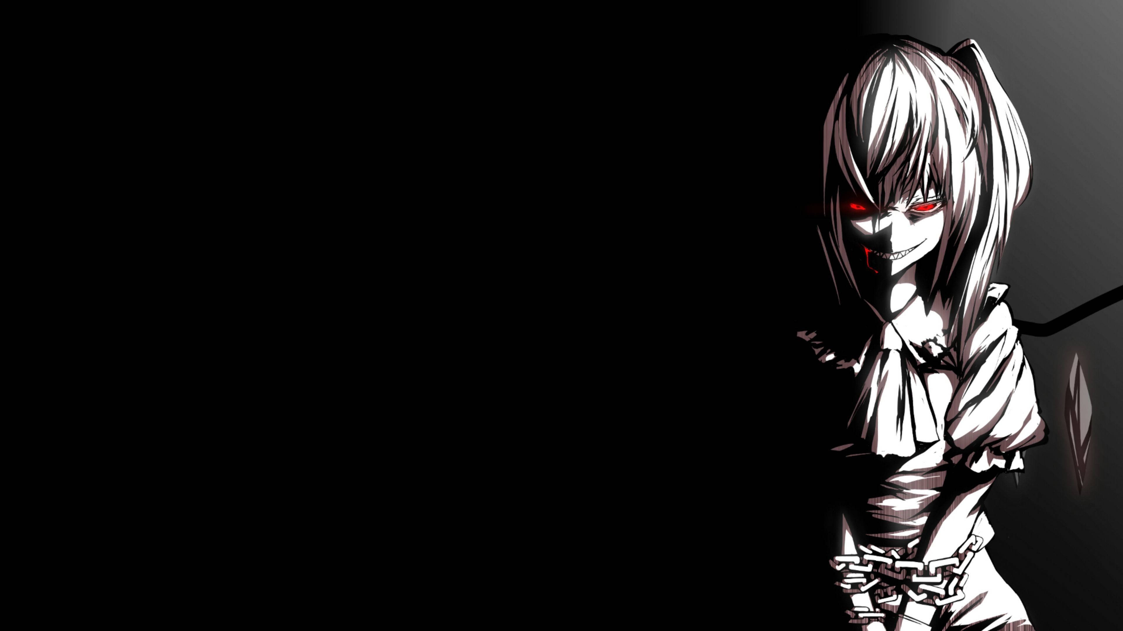 Mandhari ya Kuvutia ya Anime Nyeusi kwa Kompyuta Picha ya Ukuta