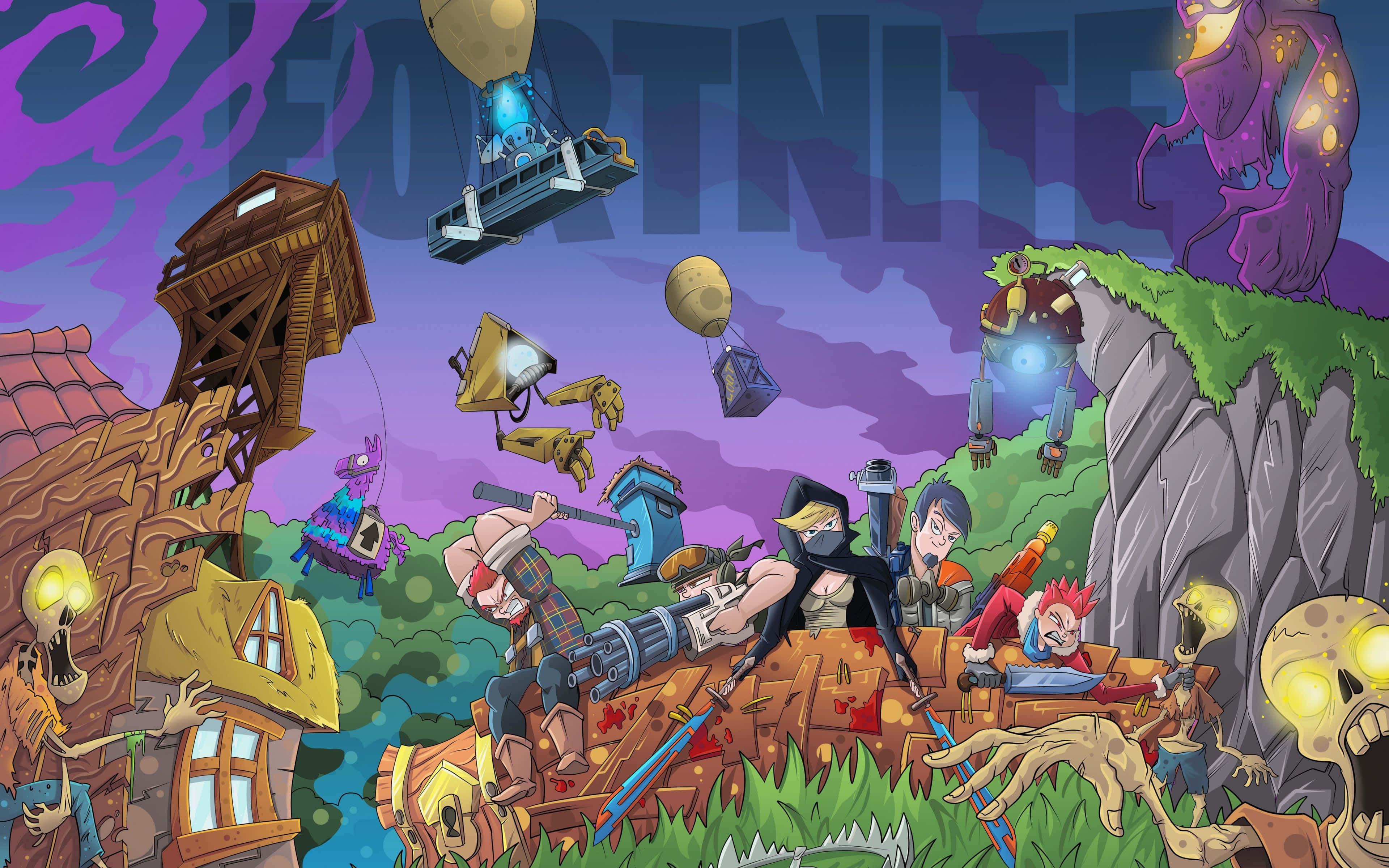 Mandhari ya kuvutia ya Fortnite Picha ya Ukuta