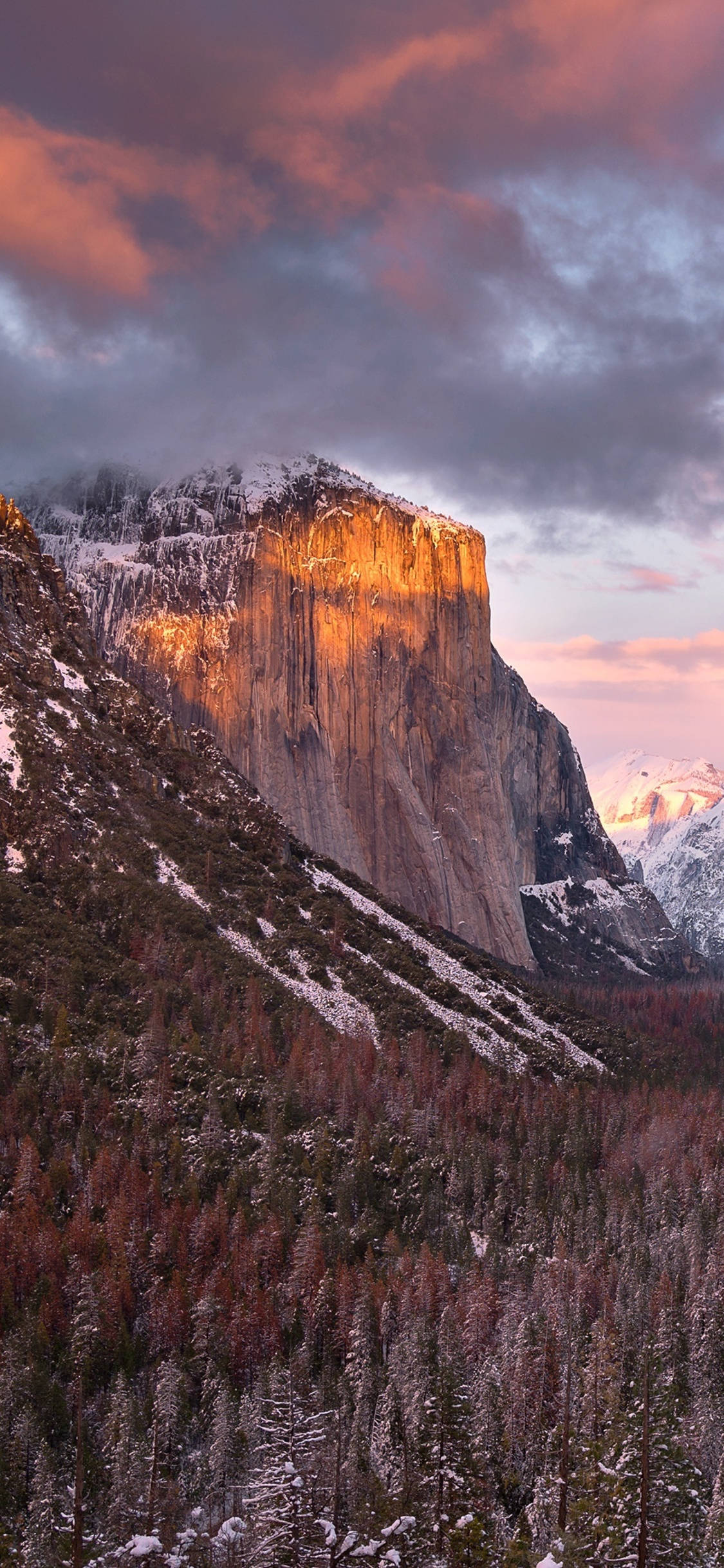 Mandhari ya kuvutia ya Yosemite National Park kwa lensi ya iPhone Picha ya Ukuta
