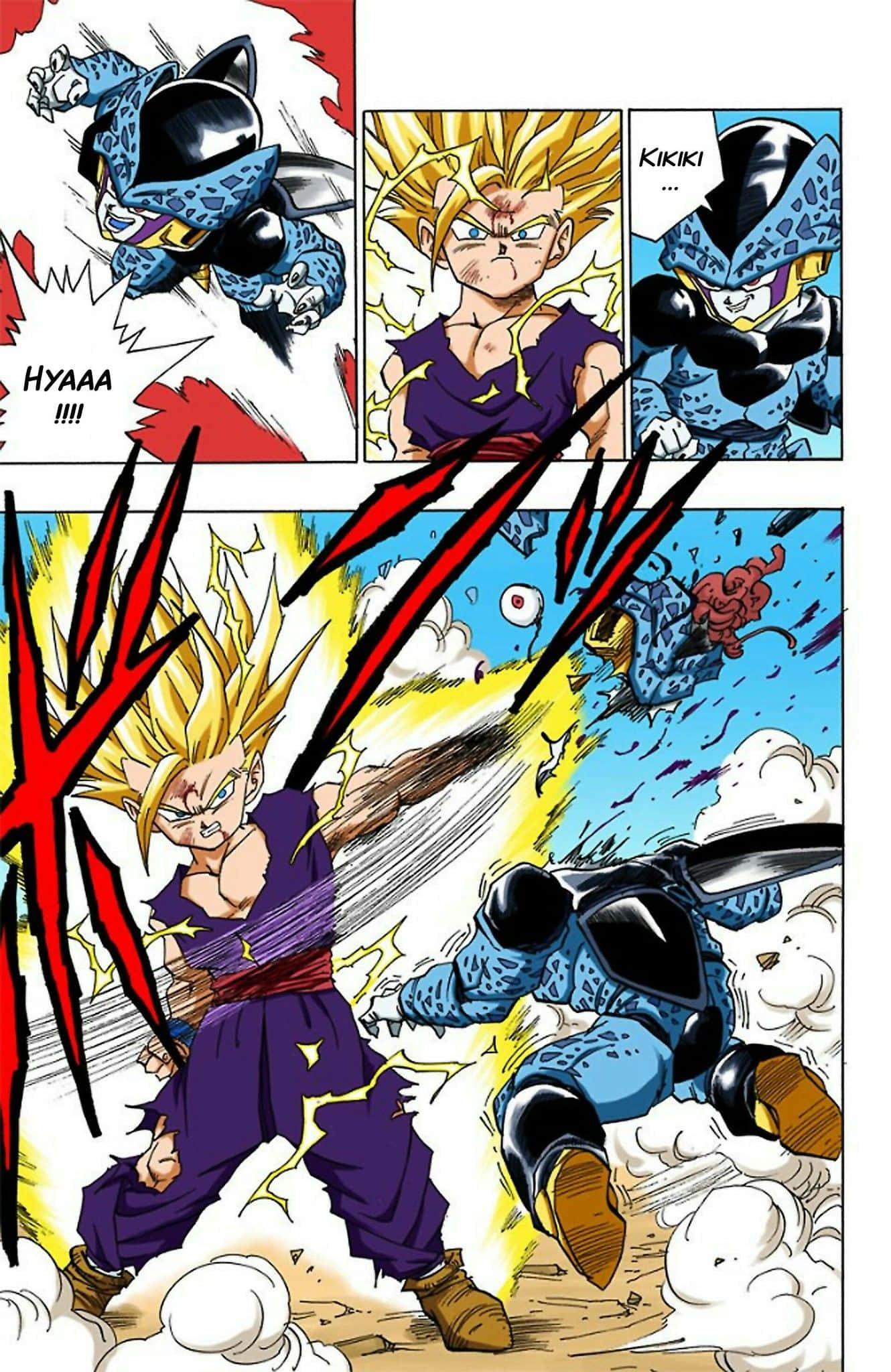 Mandhari ya Mapambano ya Kihistoria kutoka Manga ya Dragon Ball Super Picha ya Ukuta