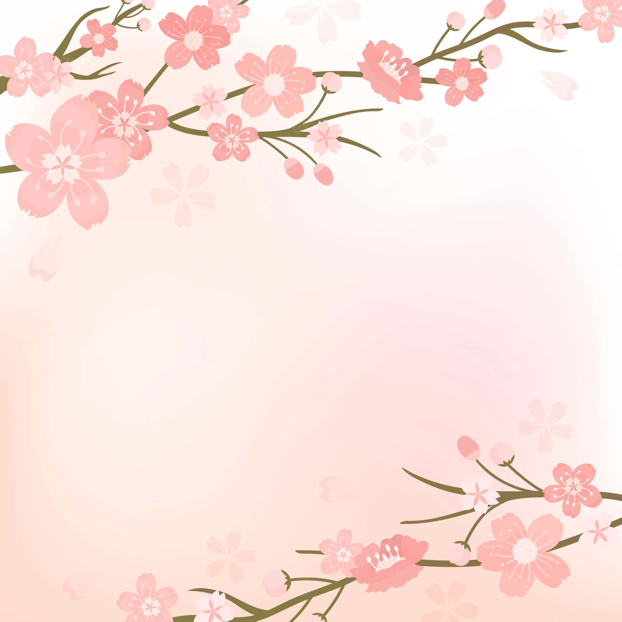 Mandhari ya Miti ya Sakura Picha ya Ukuta