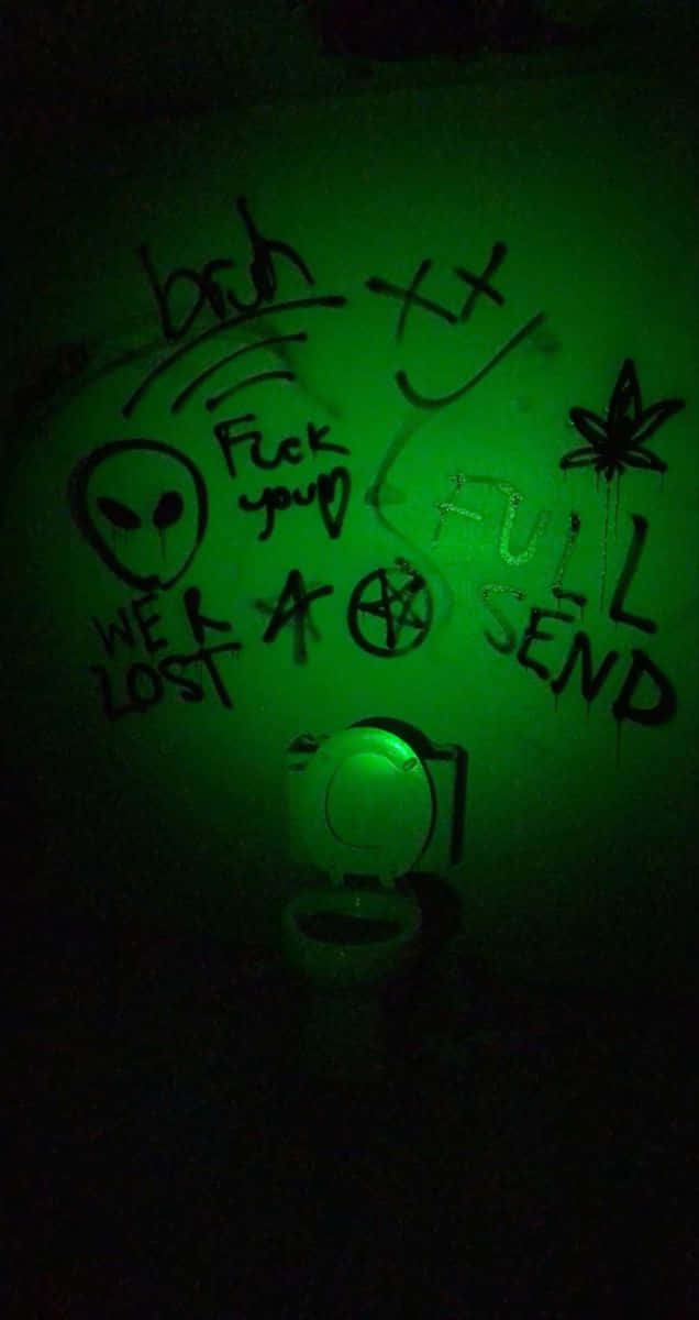 Mandhari ya Mwendo wa Neon Kijani Kibichi Picha ya Ukuta