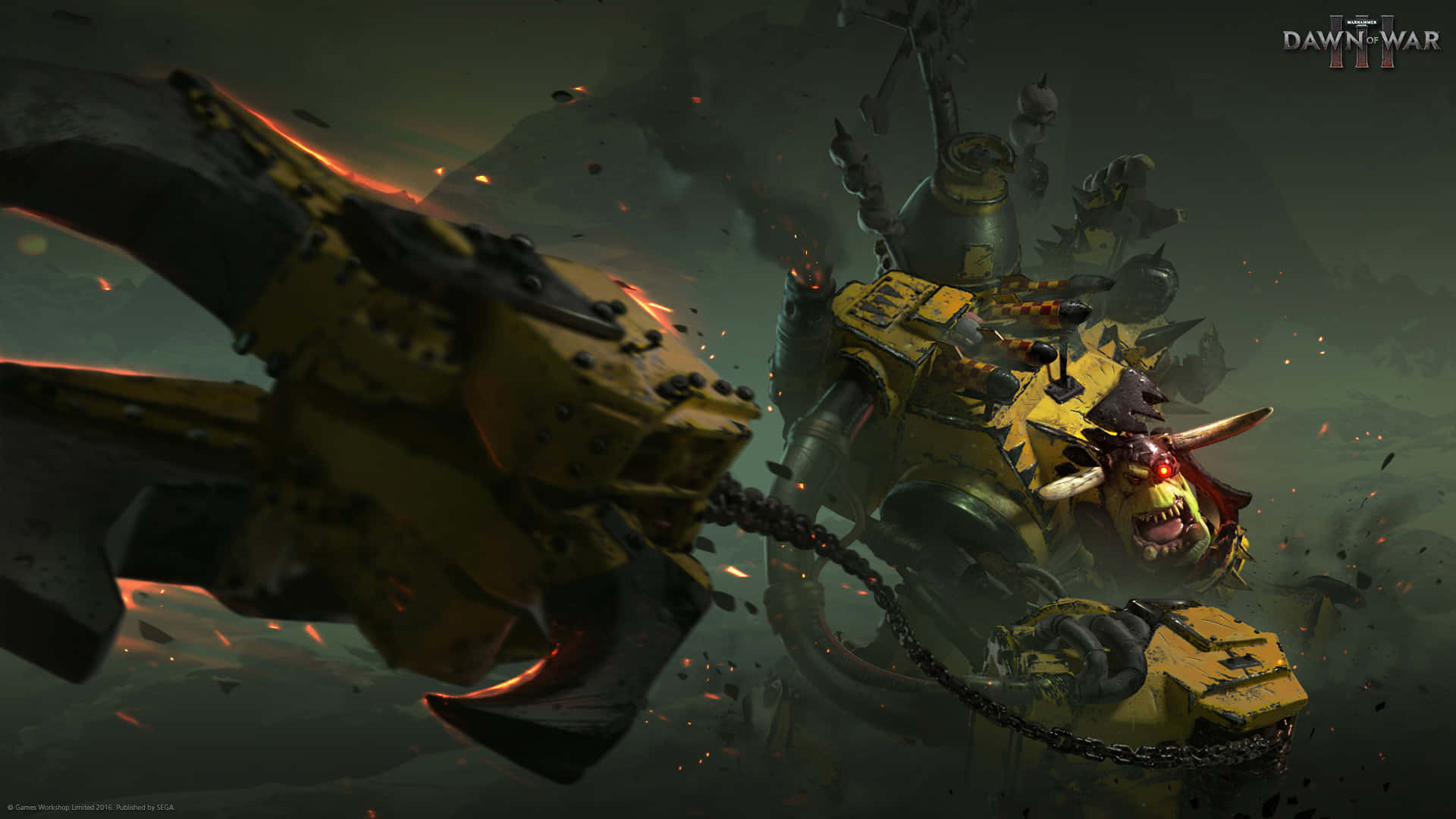 Mandhari ya Ork Warlord Gorgutz Dawn Of War III Picha ya Ukuta