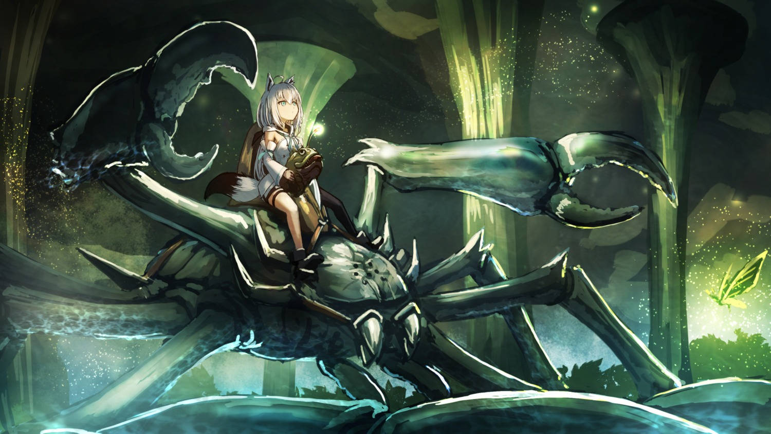 Mandhari ya Pango la Ndoto ya Sanaa ya Anime kwa Kompyuta Picha ya Ukuta